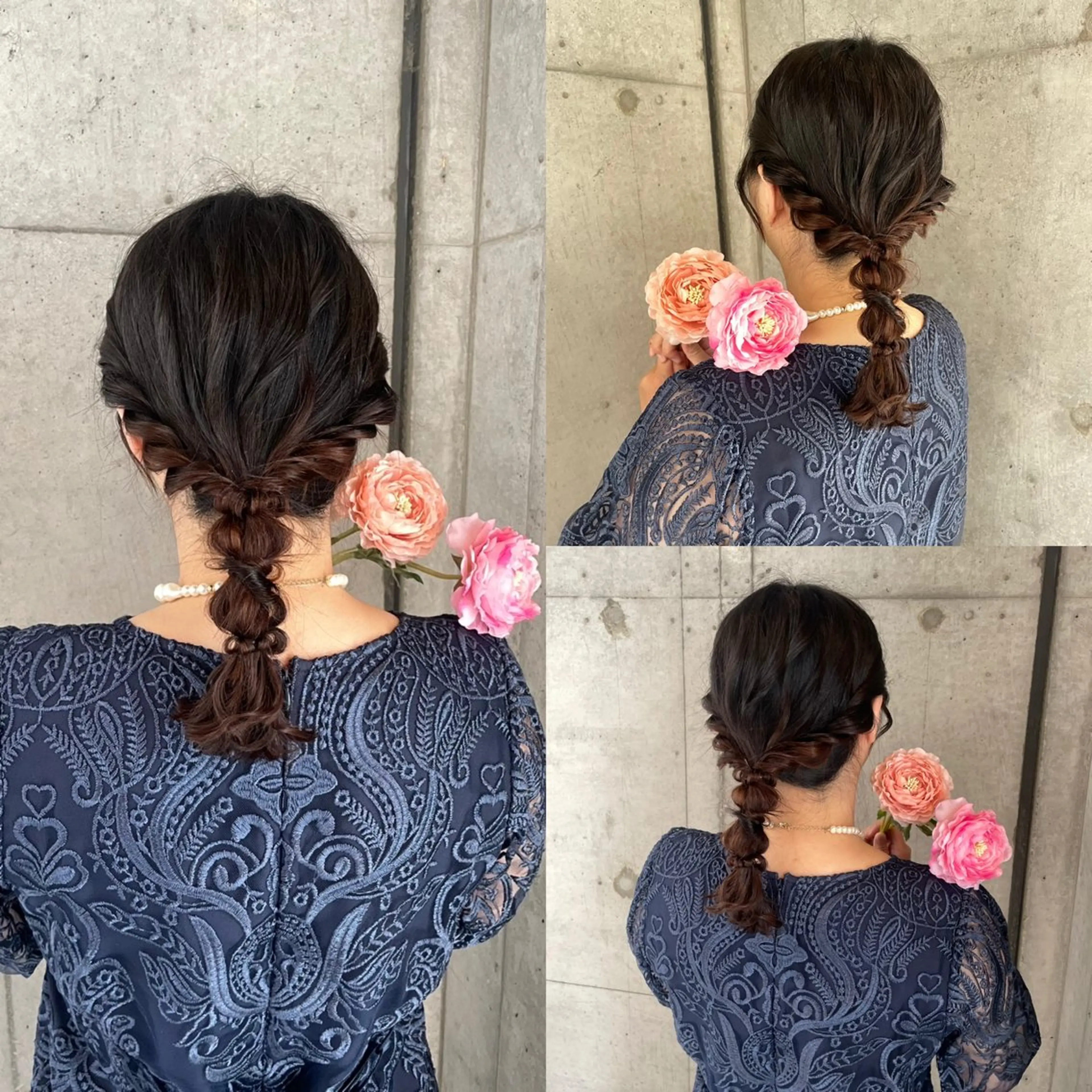 セミロング ヘアアレンジ ヘアセット 美髪× ヘアセット✨Araiのヘアスタイル