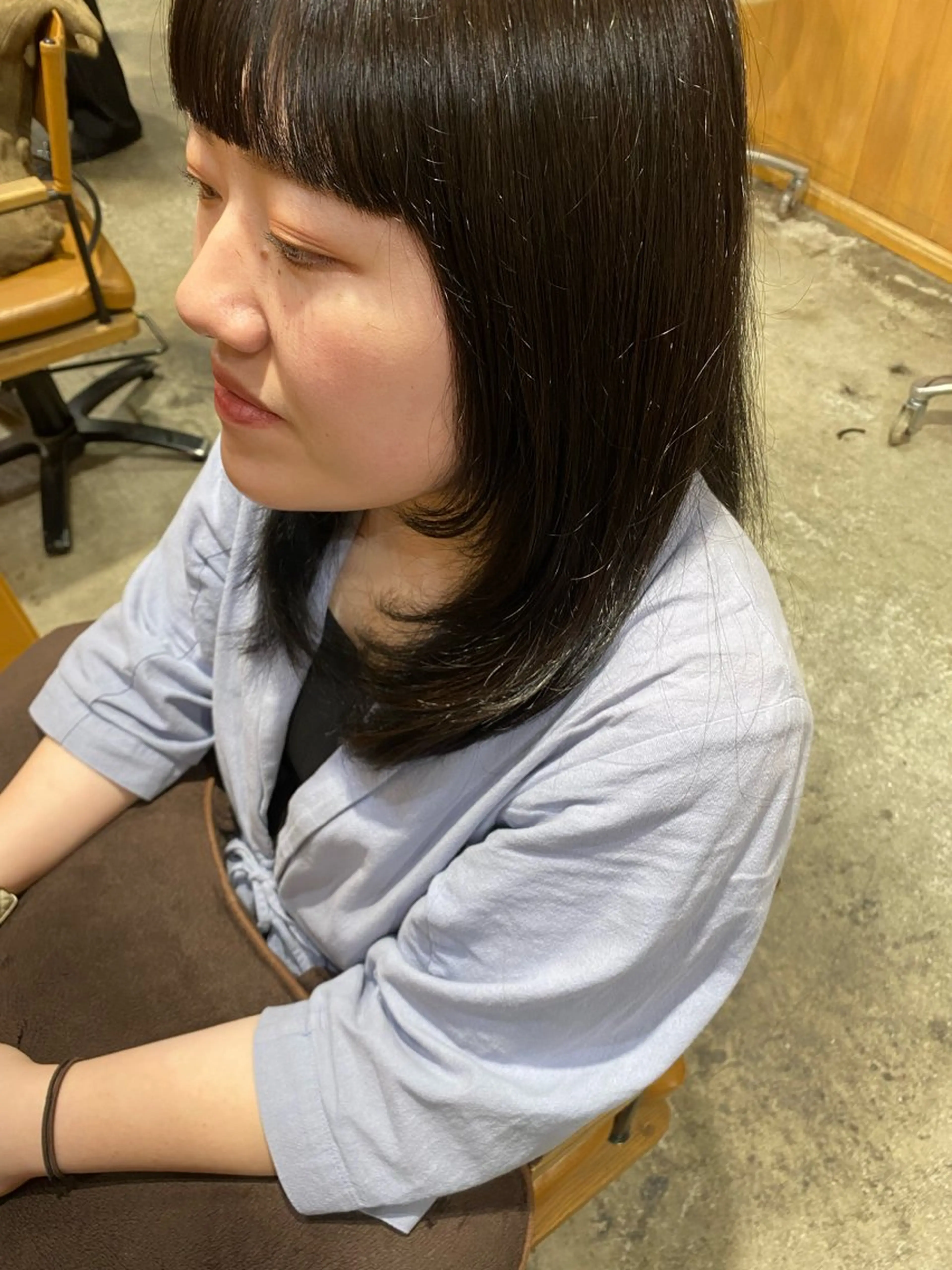 ミディアム 顔まわりレイヤー レイヤーカット GINZARay2 風本朱里🐥のヘアスタイル