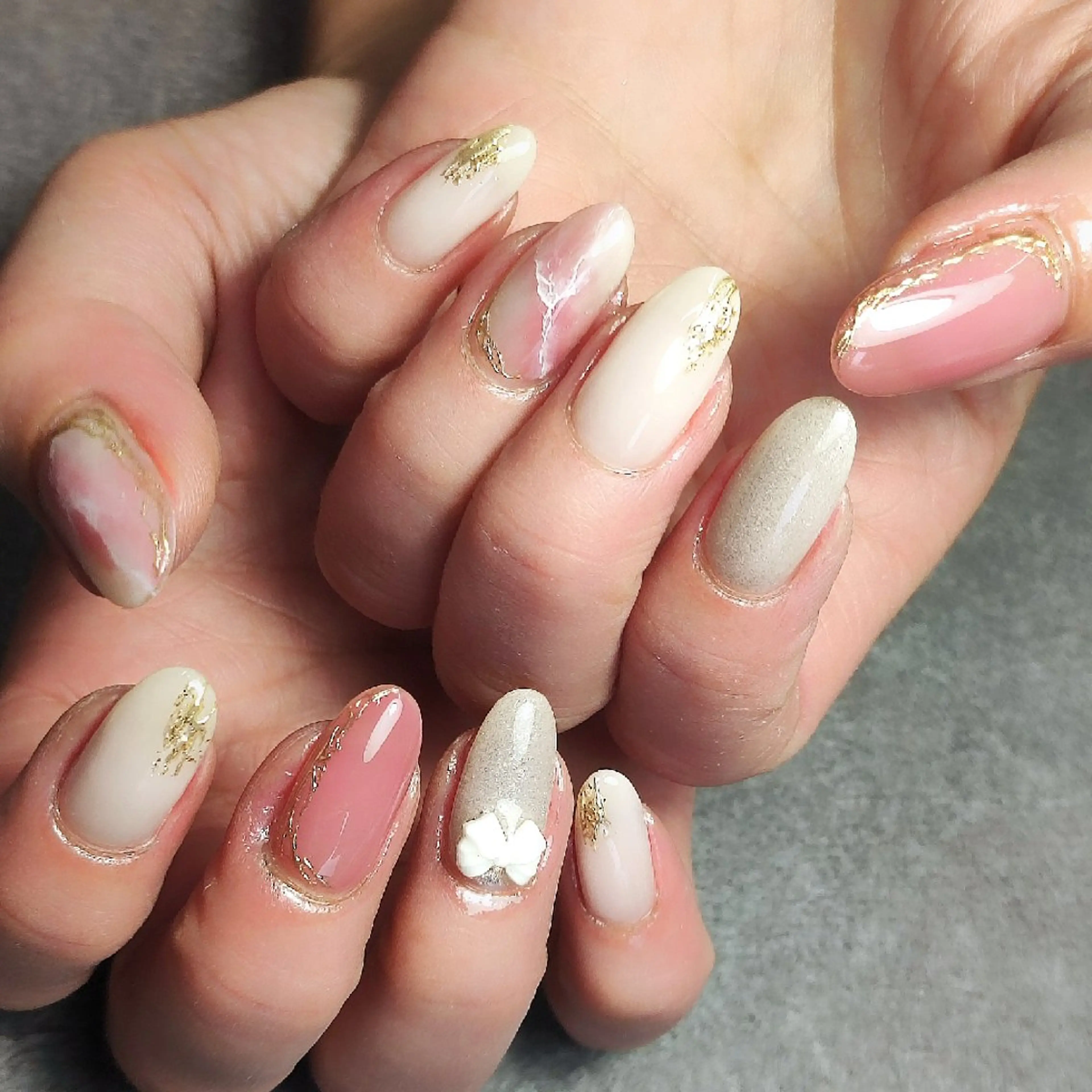 ネイル 大理石ネイル(マーブル) ハンドネイル 個人サロン saltnailのネイルデザイン