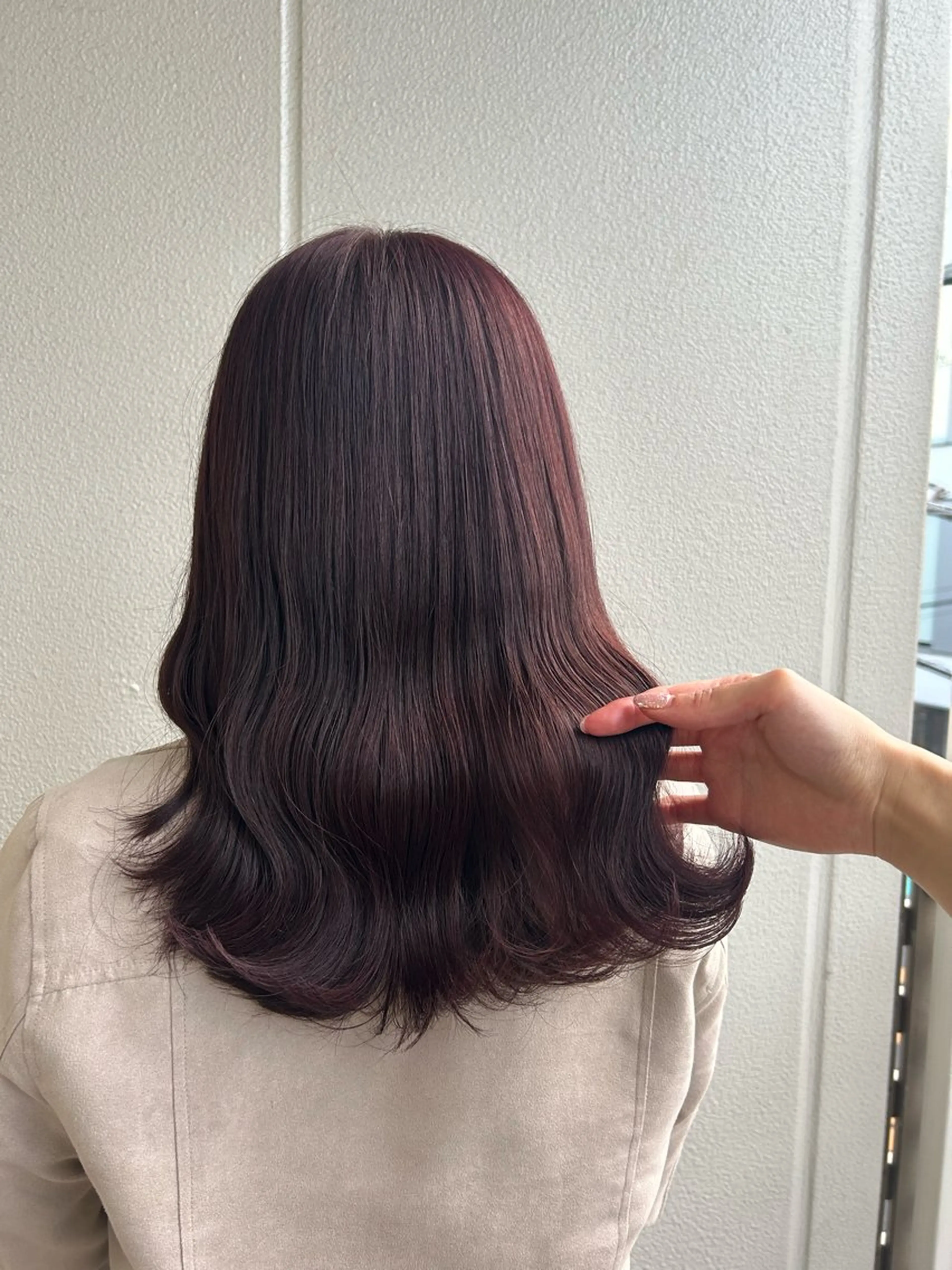 ミディアム カラー ヘアアレンジ ブラウンカラー ピンクカラー ピンクブラウン 《暖色/韓国hair 》🇰🇷桑原ユキネのヘアスタイル