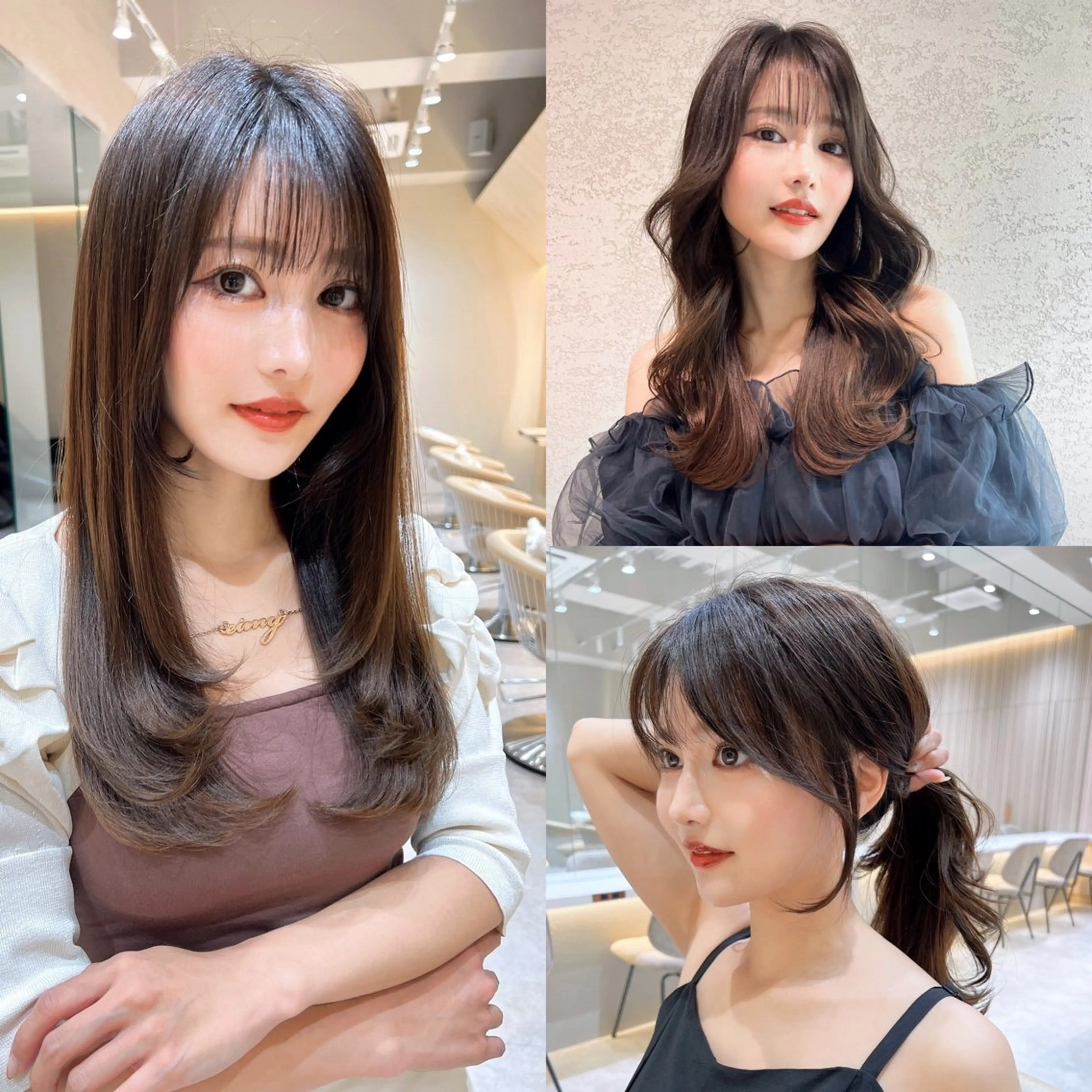 ロング カラー カット ヘアカラー トリートメント レイヤーカット/ 顔周り 五島巨幹のヘアスタイル