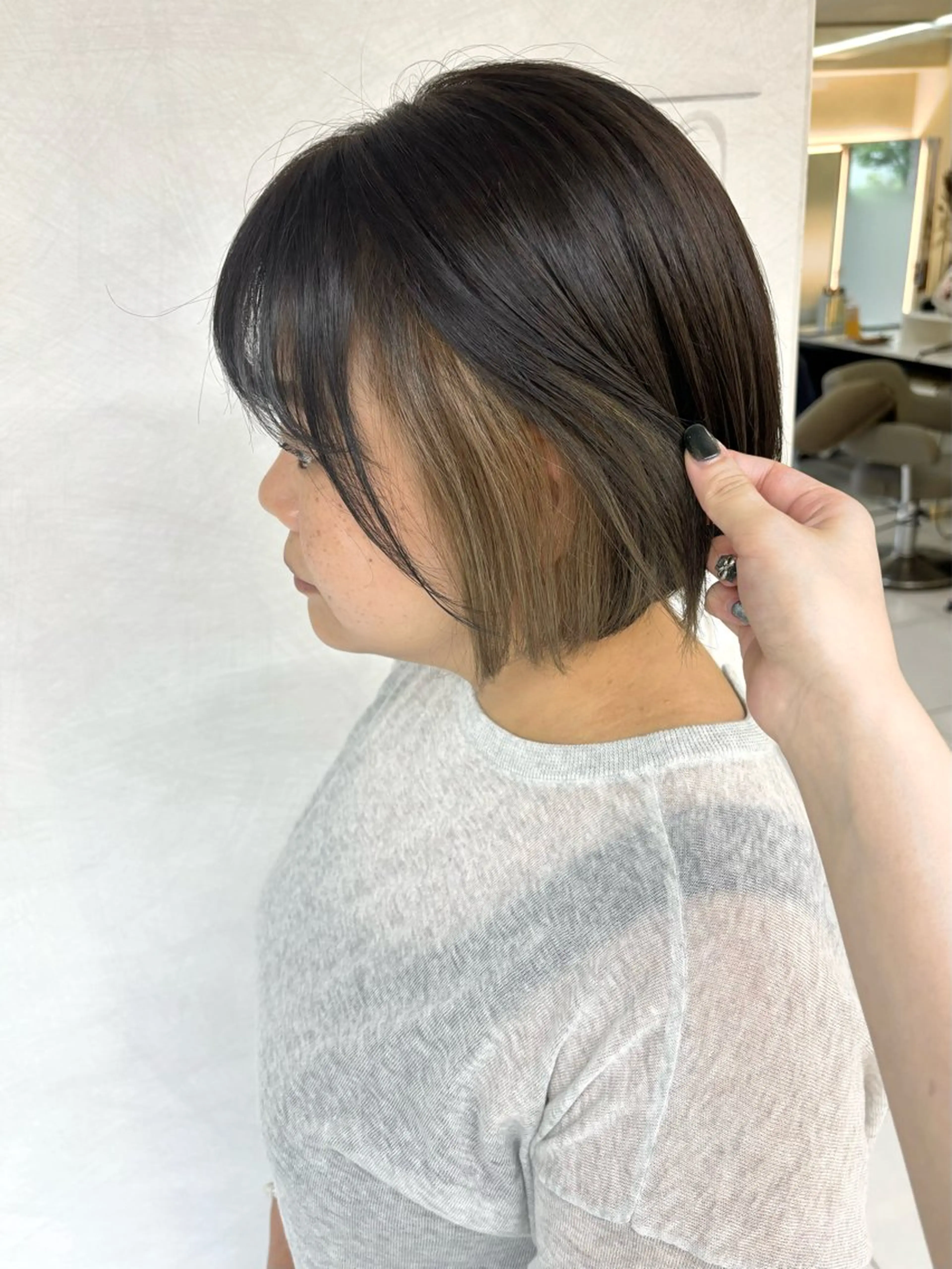 ショート トリートメント カット ヘアカラー 🎼レイヤー/透明感 カラー/nene♬のヘアスタイル