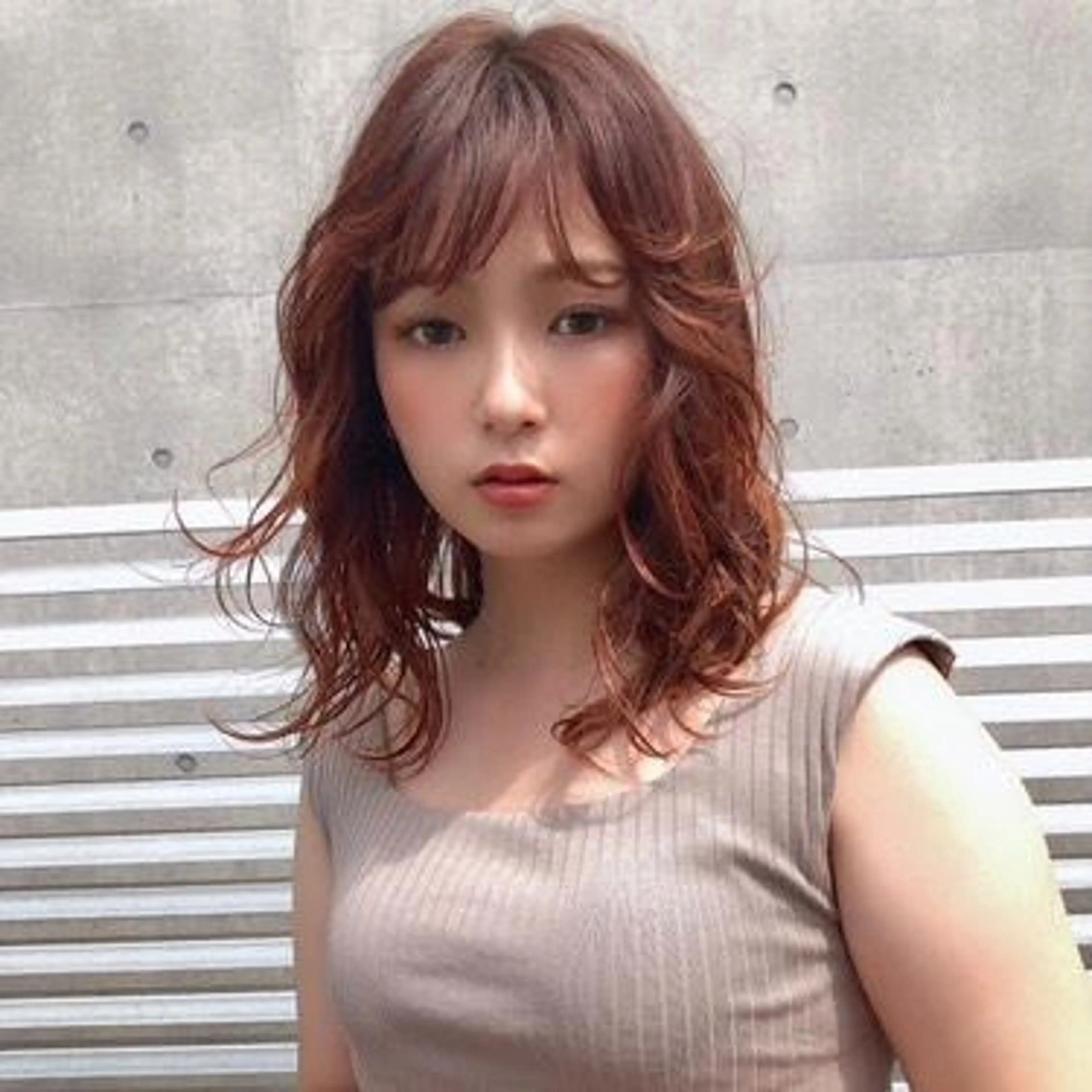 セミロング ヘアカラー トリートメント 根岸 進のヘアスタイル