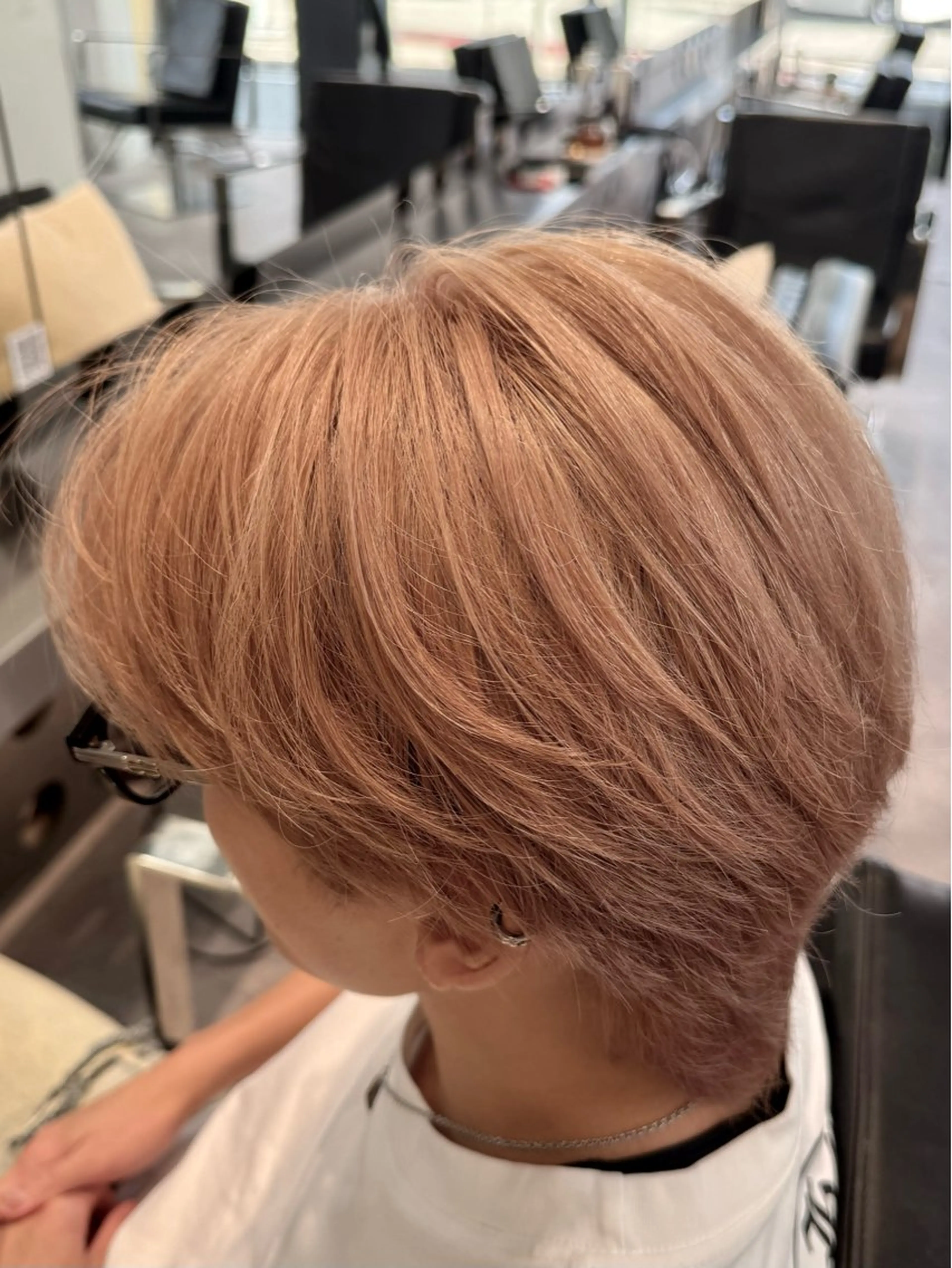 カラー ベージュカラー ピンクカラー ピンクベージュ カラー/縮毛矯正✨ 瑠依のヘアスタイル