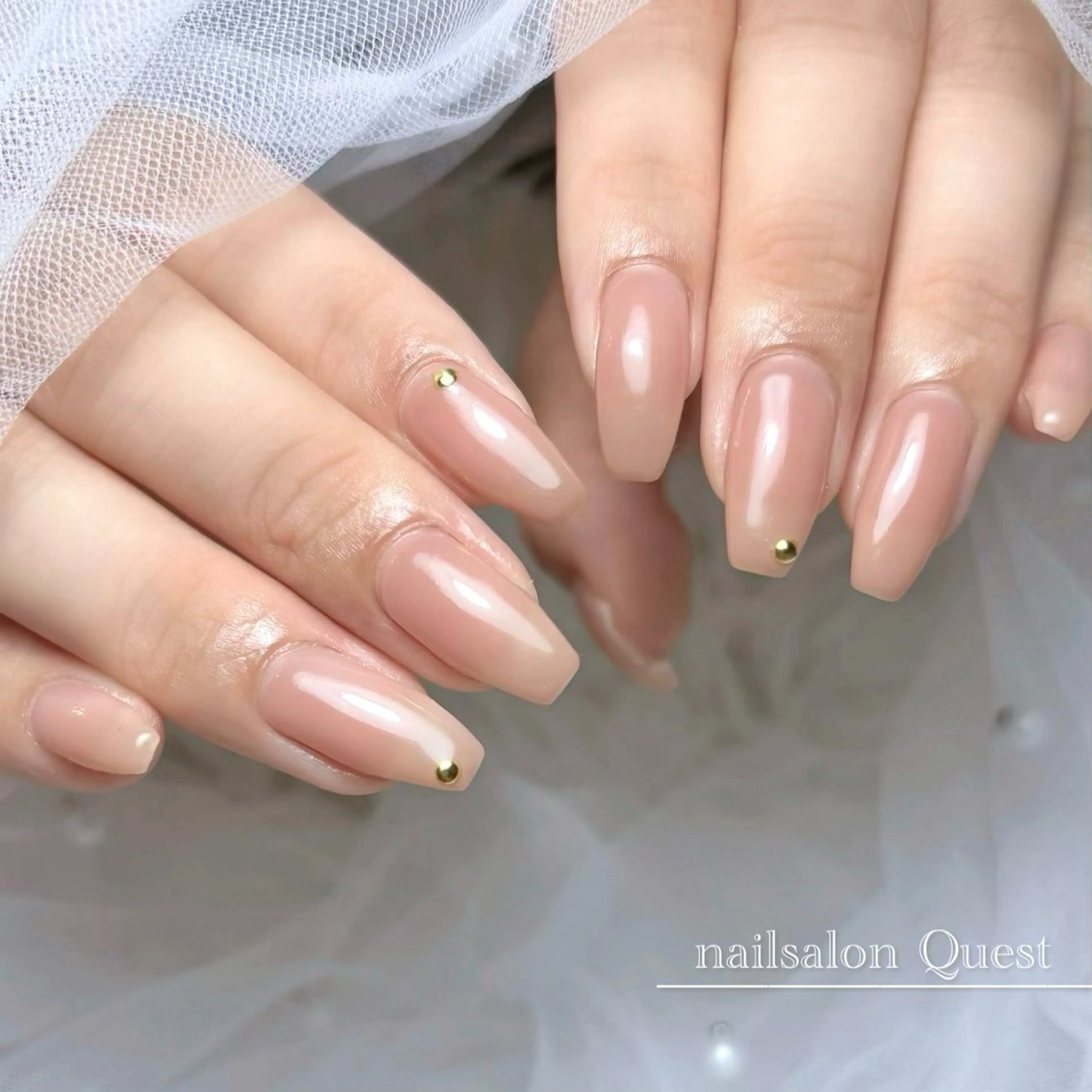 ネイル オフィスネイル ワンカラーネイル ハンドネイル nailsalon Questのネイルデザイン