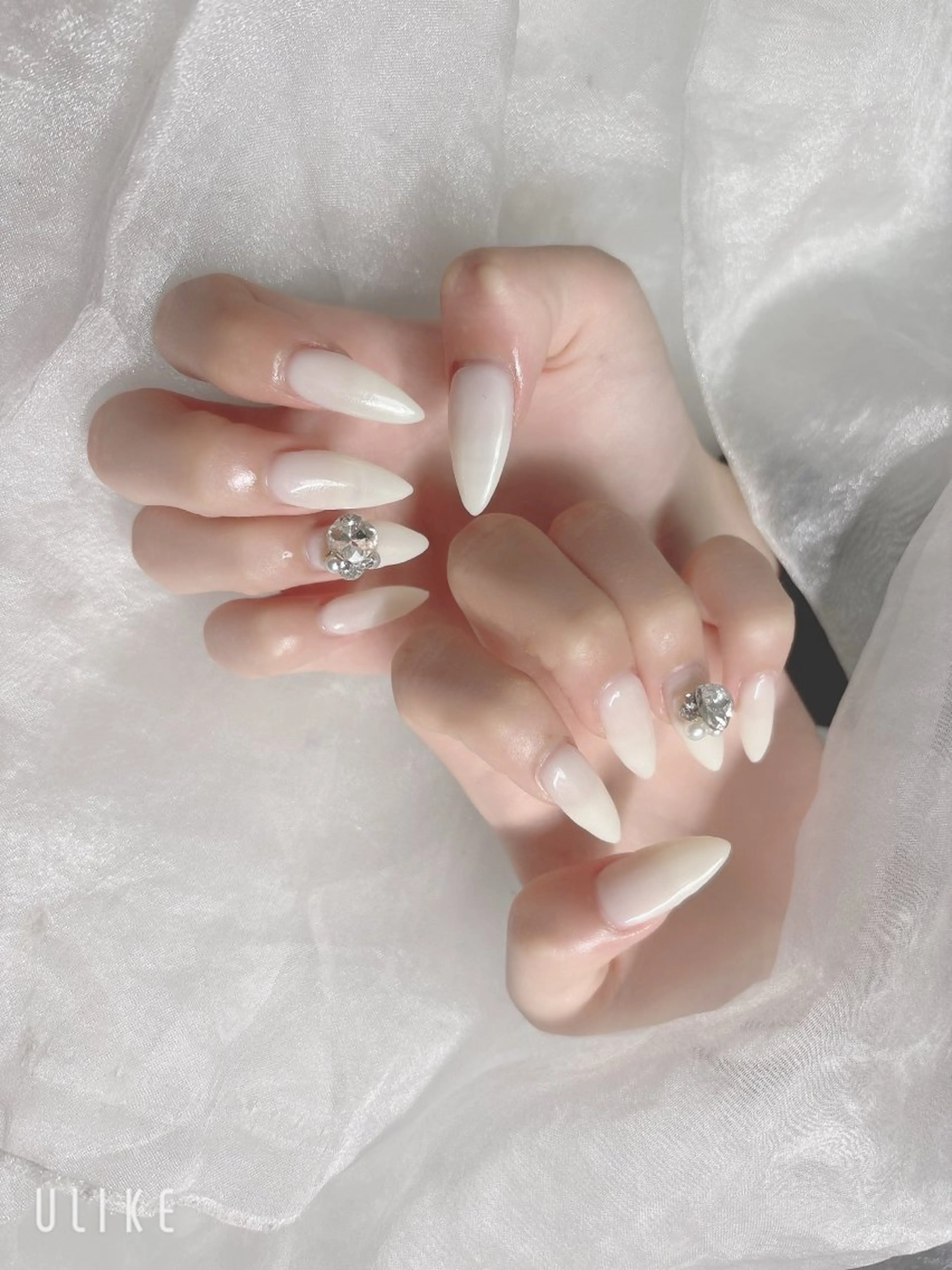 ネイル ワンカラーネイル ホワイト ハンドネイル BABY LION :Fumiyoのネイルデザイン