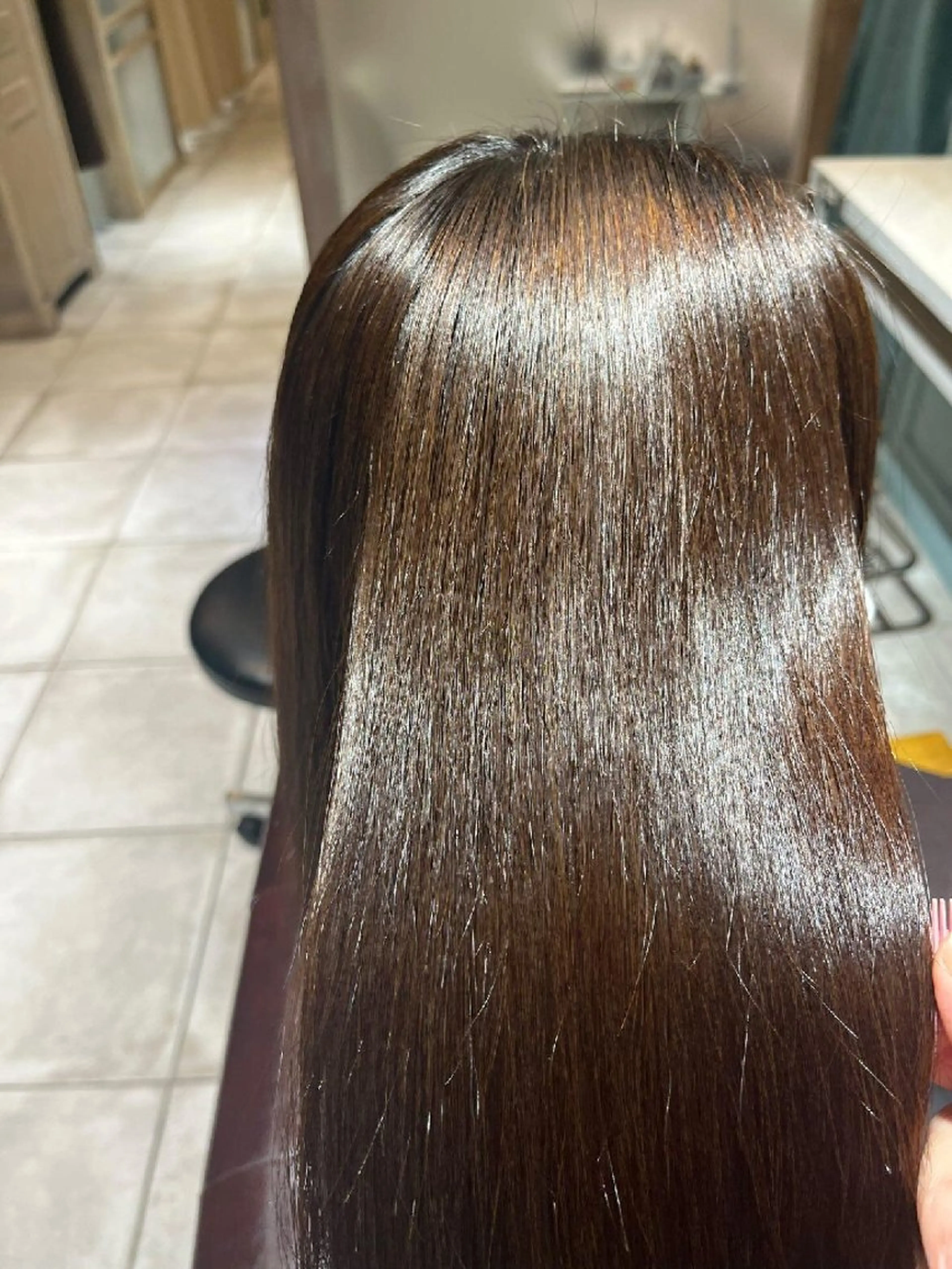 セミロング カラー パーマ EARTH所沢店長　 髪質改善　岡本　勇人のヘアスタイル