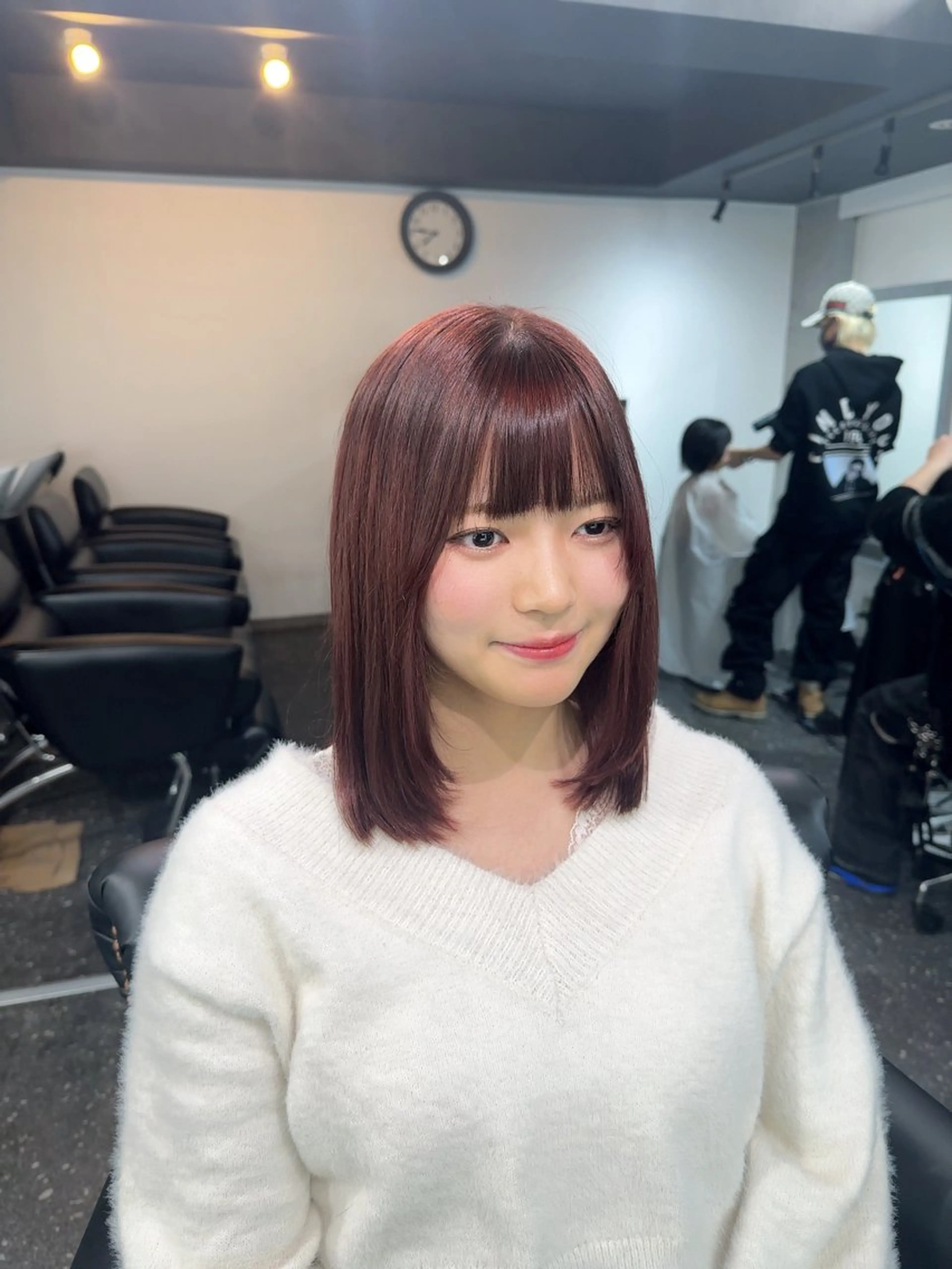 セミロング カラー 髪質改善⭐️縮毛矯正 中野⭐️Rinaのヘアスタイル