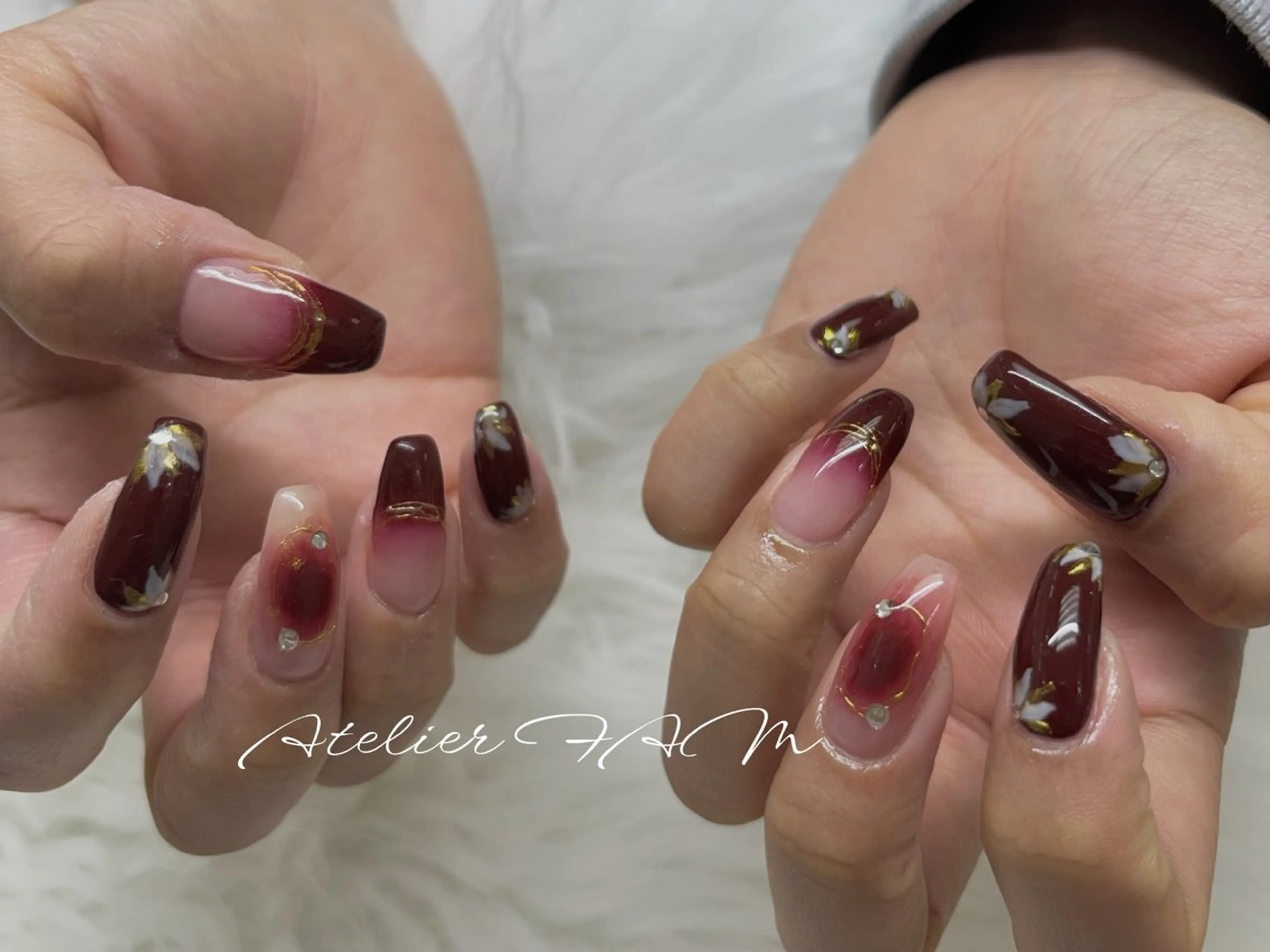 セミロング ハンドネイル nail&eyelashsalon atelier fam上本町店所属・アトリエ FAMのネイルデザイン