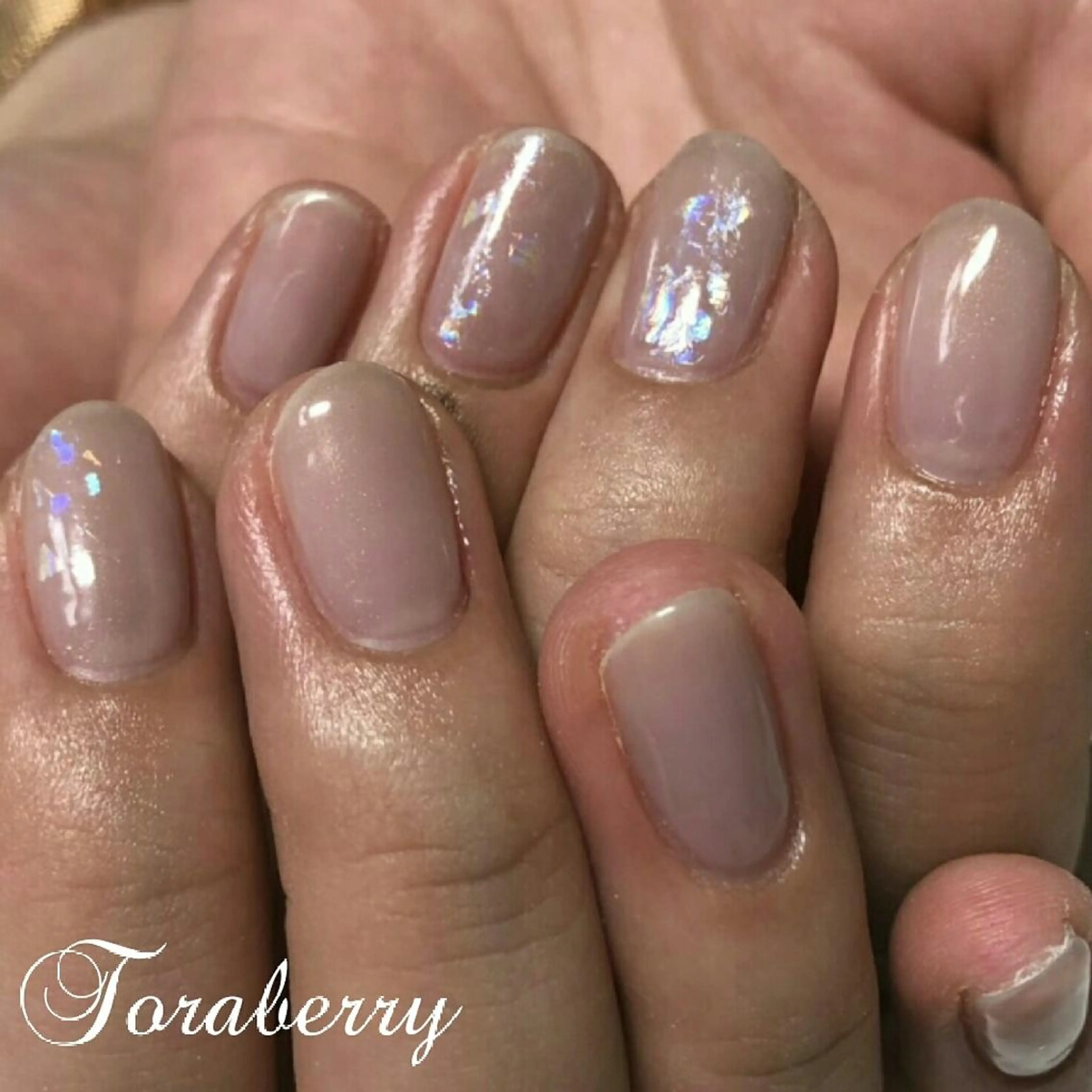 ネイル オーロラネイル ハンドネイル ネイリスト なつみのネイルデザイン