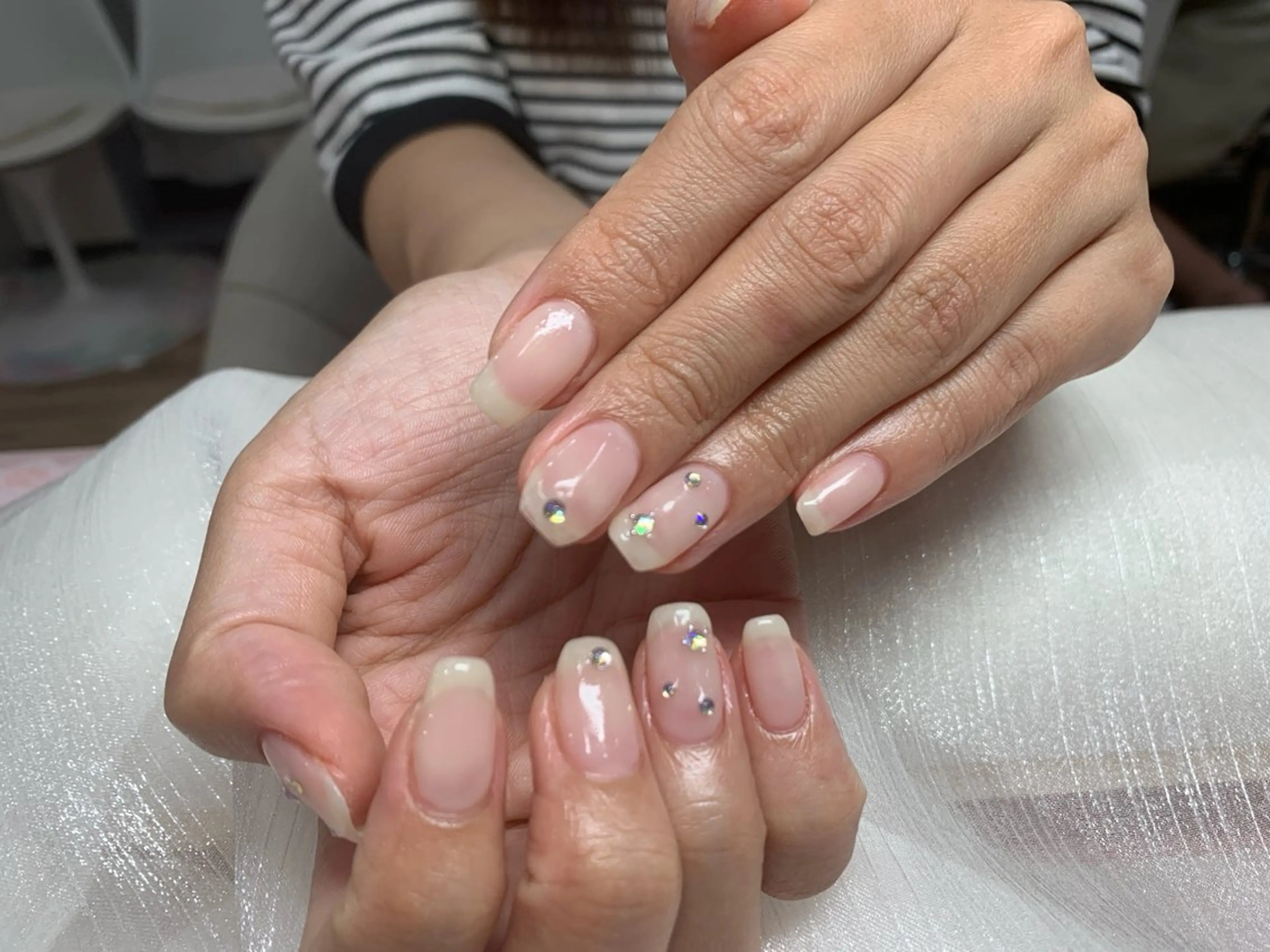 ネイル ハンドネイル Kaka_ パラジェル、長さだしのネイルデザイン