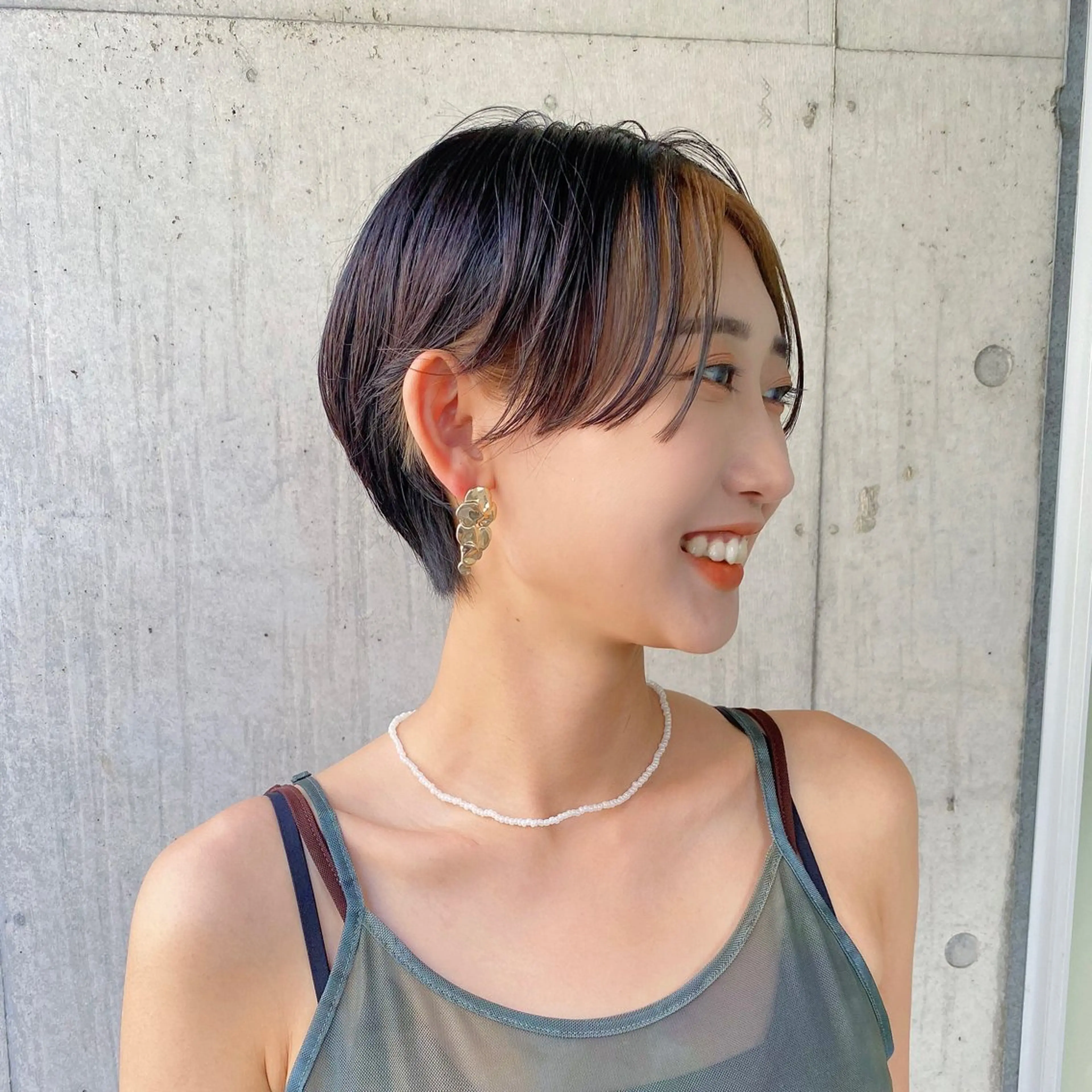 ショート カラー カット ヘアカラー トリートメント 似合わせレイヤー/ ニュアンスパーマ高倉のヘアスタイル