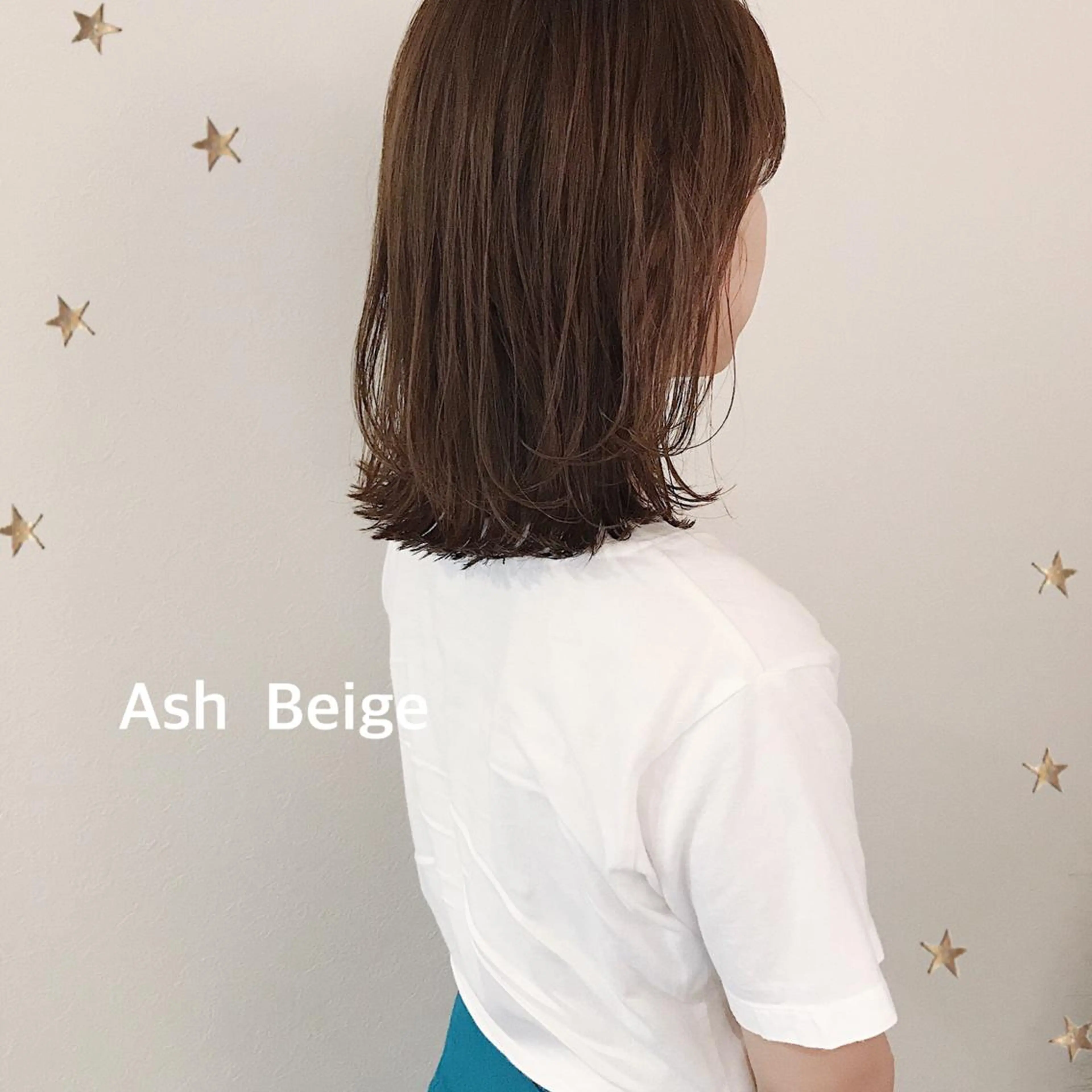 ミディアム カラー カット ヘアカラー 市川 千夏のヘアスタイル