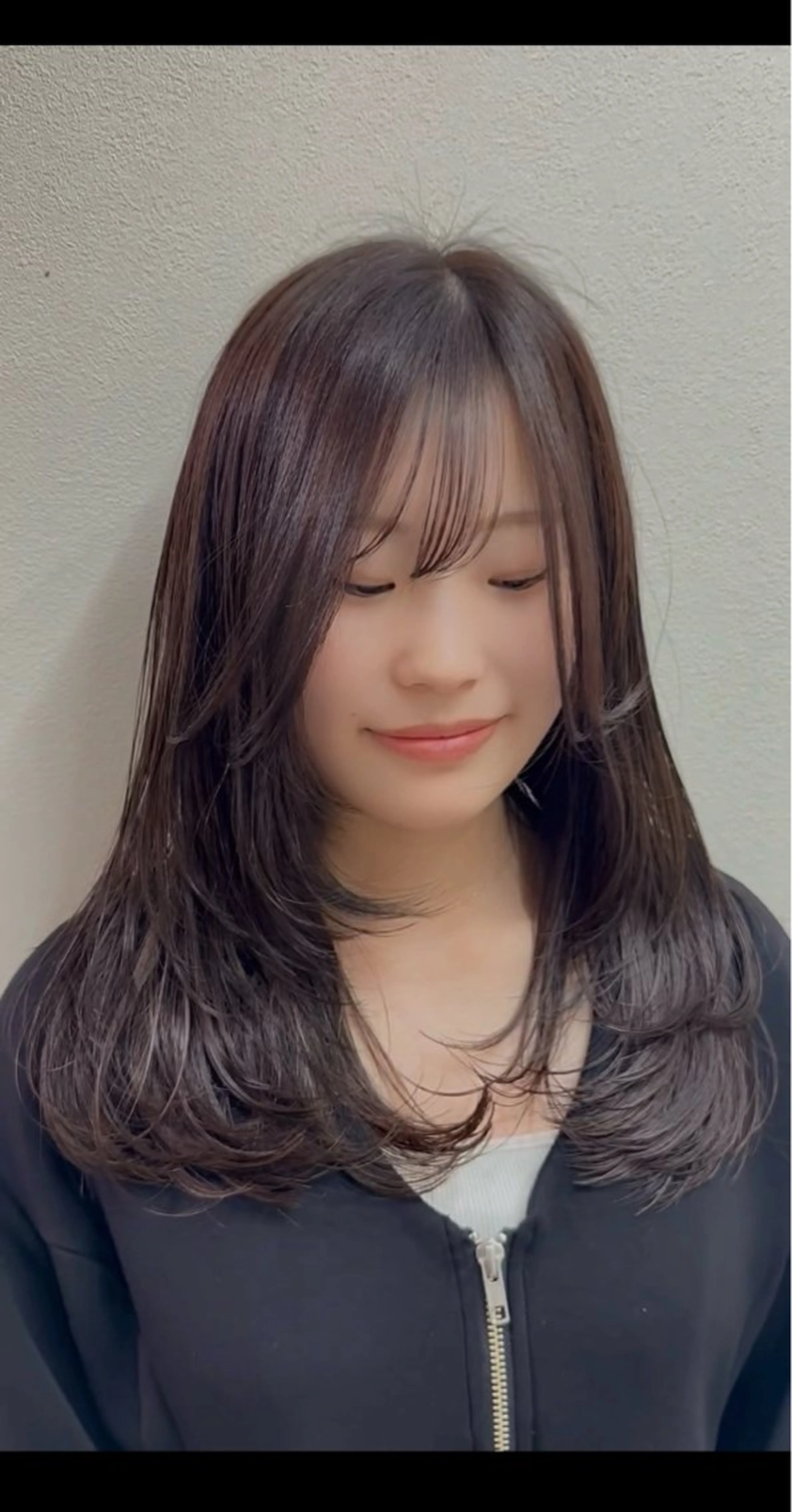 ロング カラー ブラウンカラー ダークブラウン レイヤーカット カット ヘアカラー トリートメント 石井歩 広島/ボブ/レイヤーのヘアスタイル