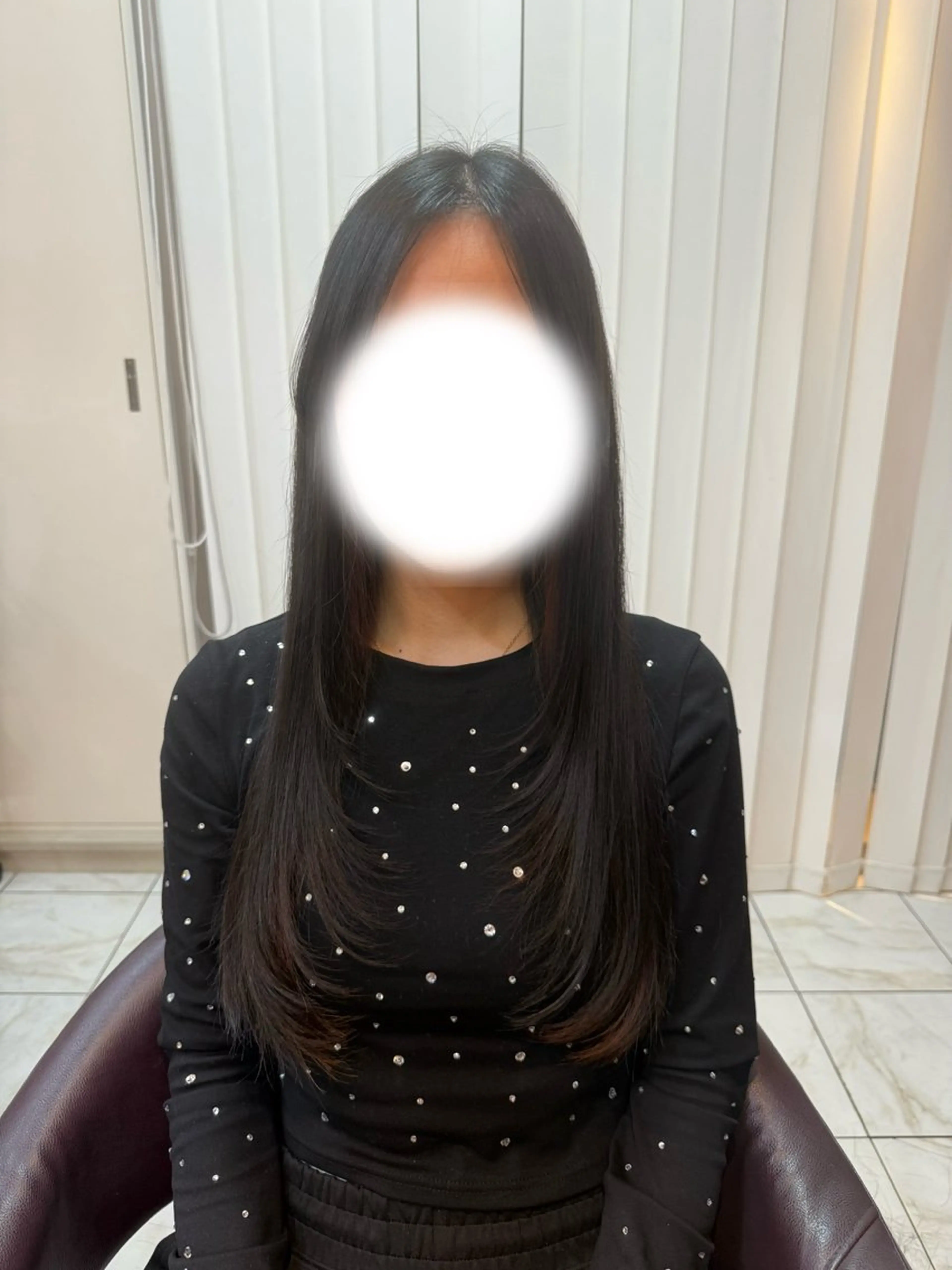 ロング レイヤーカット 粕谷 夕華のヘアスタイル