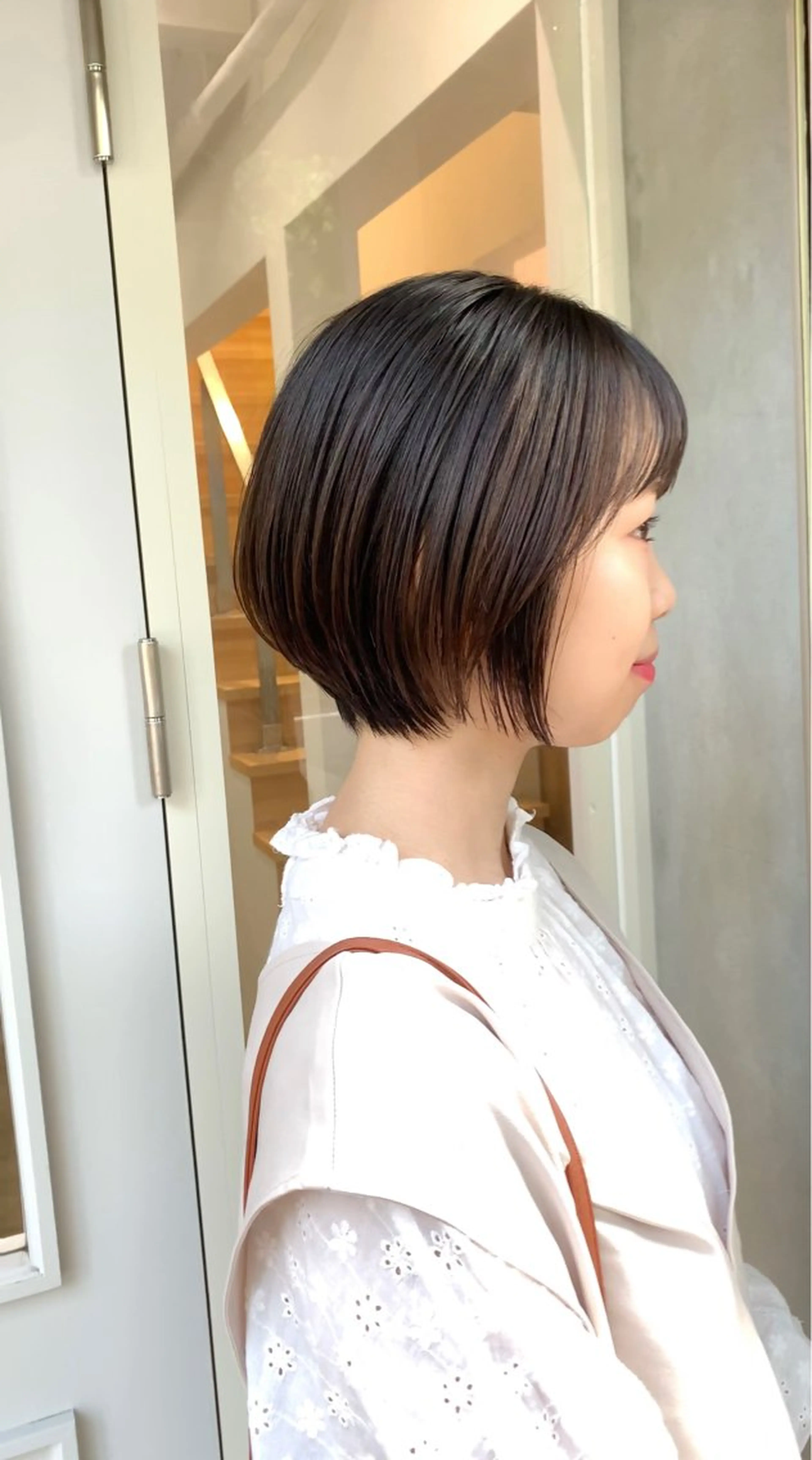 ショート カラー 丸みショート ショートヘア カット ヘアカラー ✨コテ巻き風パーマ ✨川合佑哉のヘアスタイル