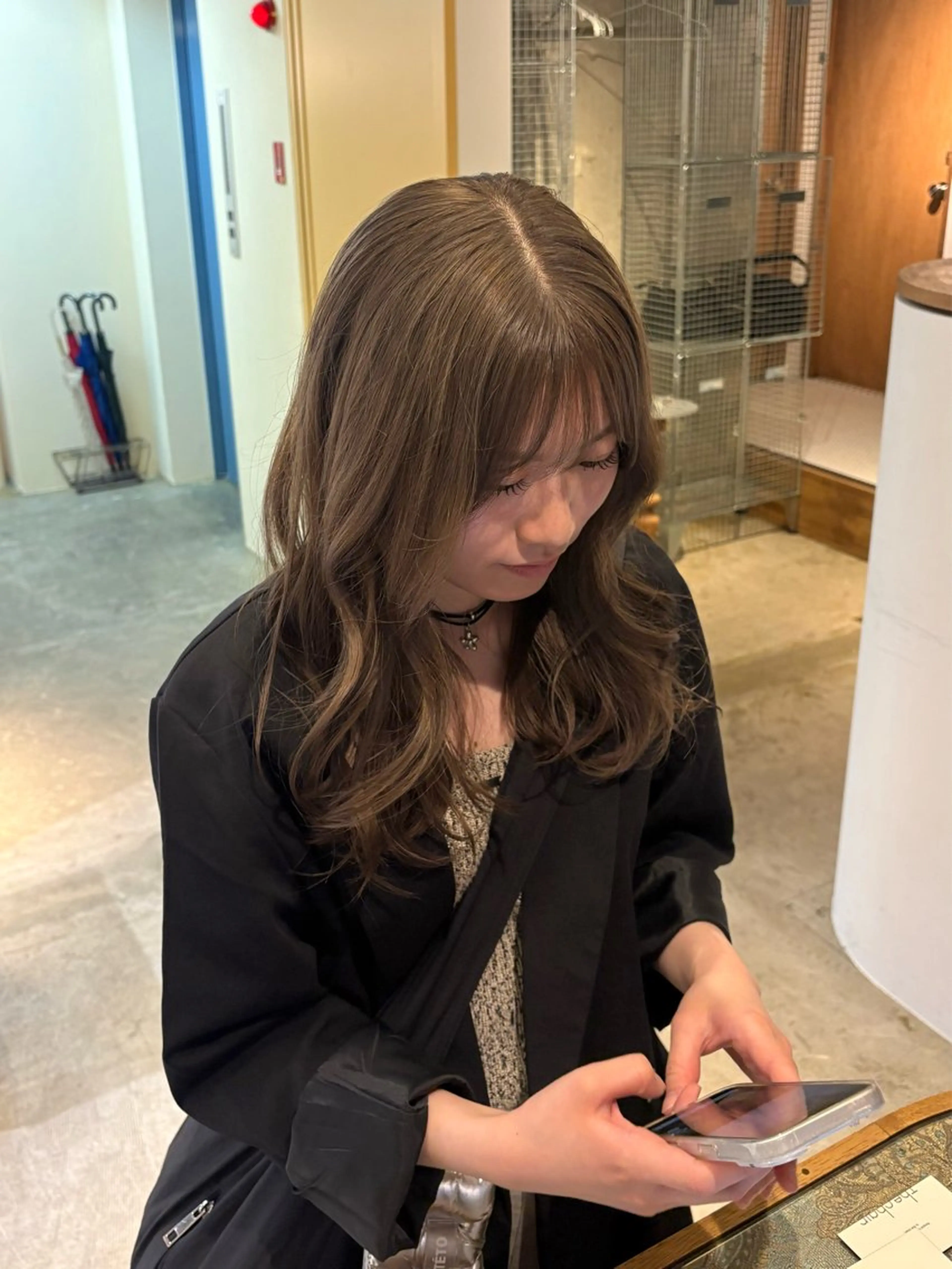 セミロング カラー ベージュカラー ブリーチ 透明感カラー ヘアカラー 名駅/透明感カラー /masaki⠀のヘアスタイル