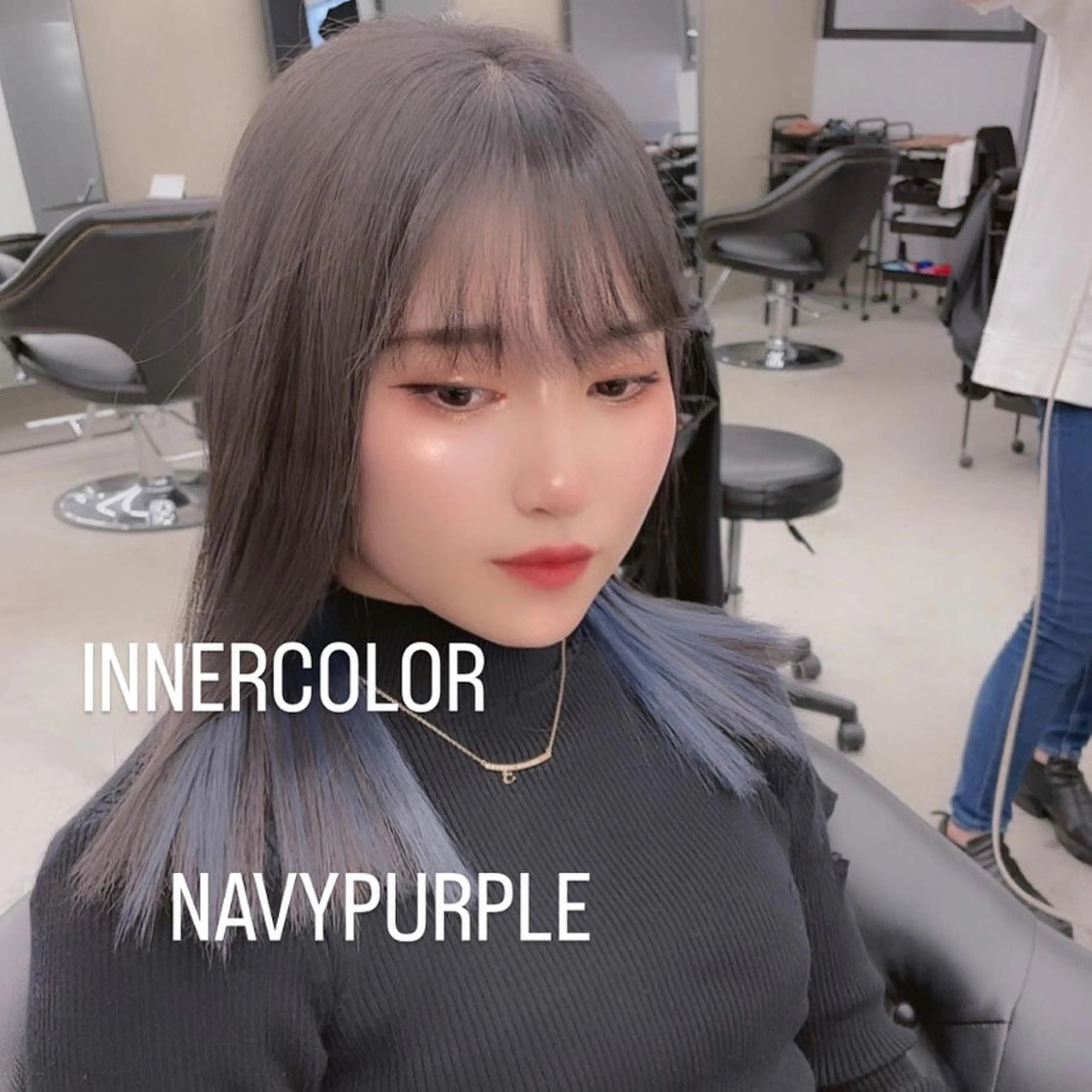 セミロング カラー ヘアカラー トリートメント エクステ🩵ブリーチ 韓国ヘア🩵KAEのヘアスタイル