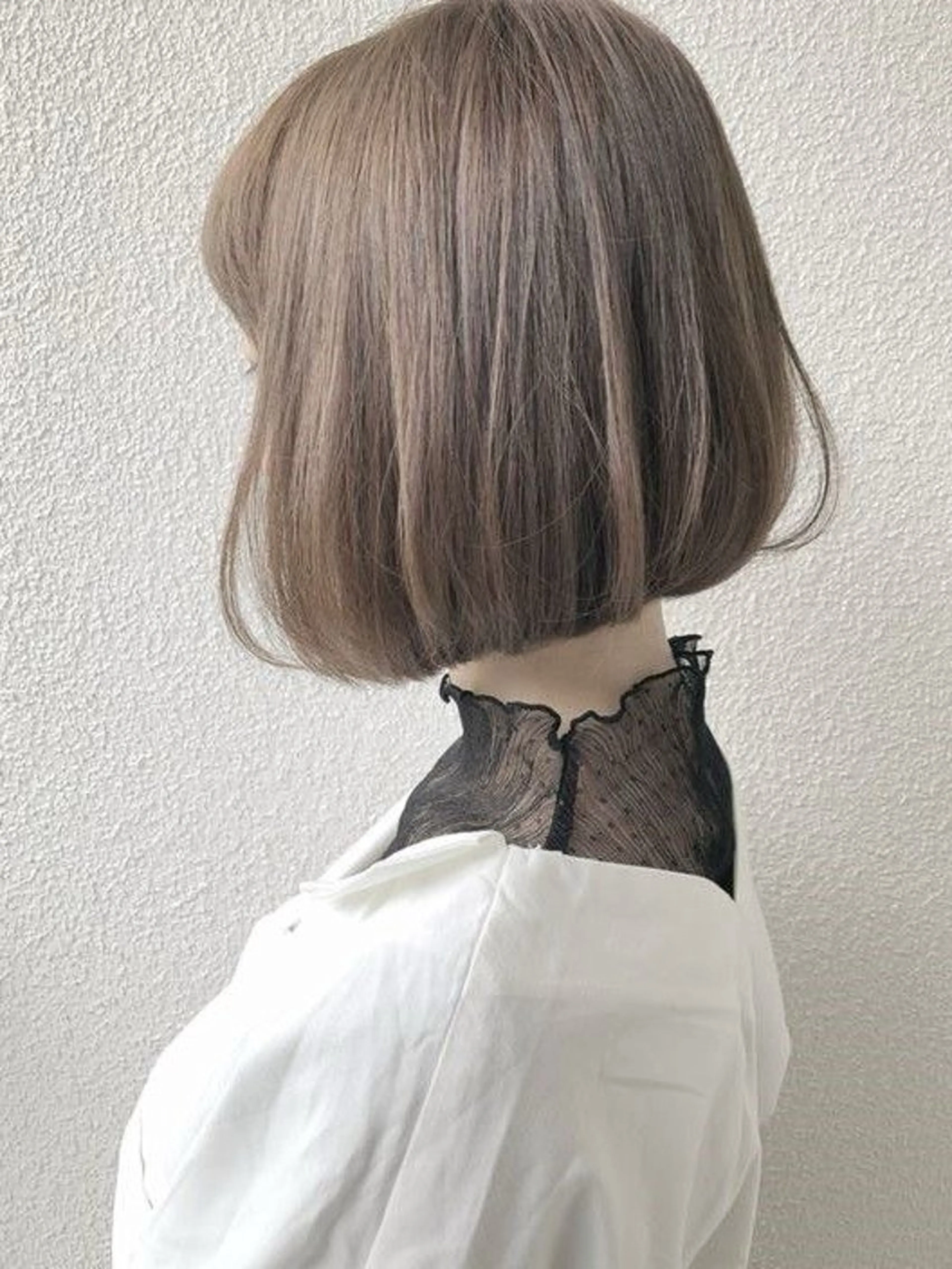 ミディアム カラー パーマ ミディアムパーマ 森山 陽菜のヘアスタイル