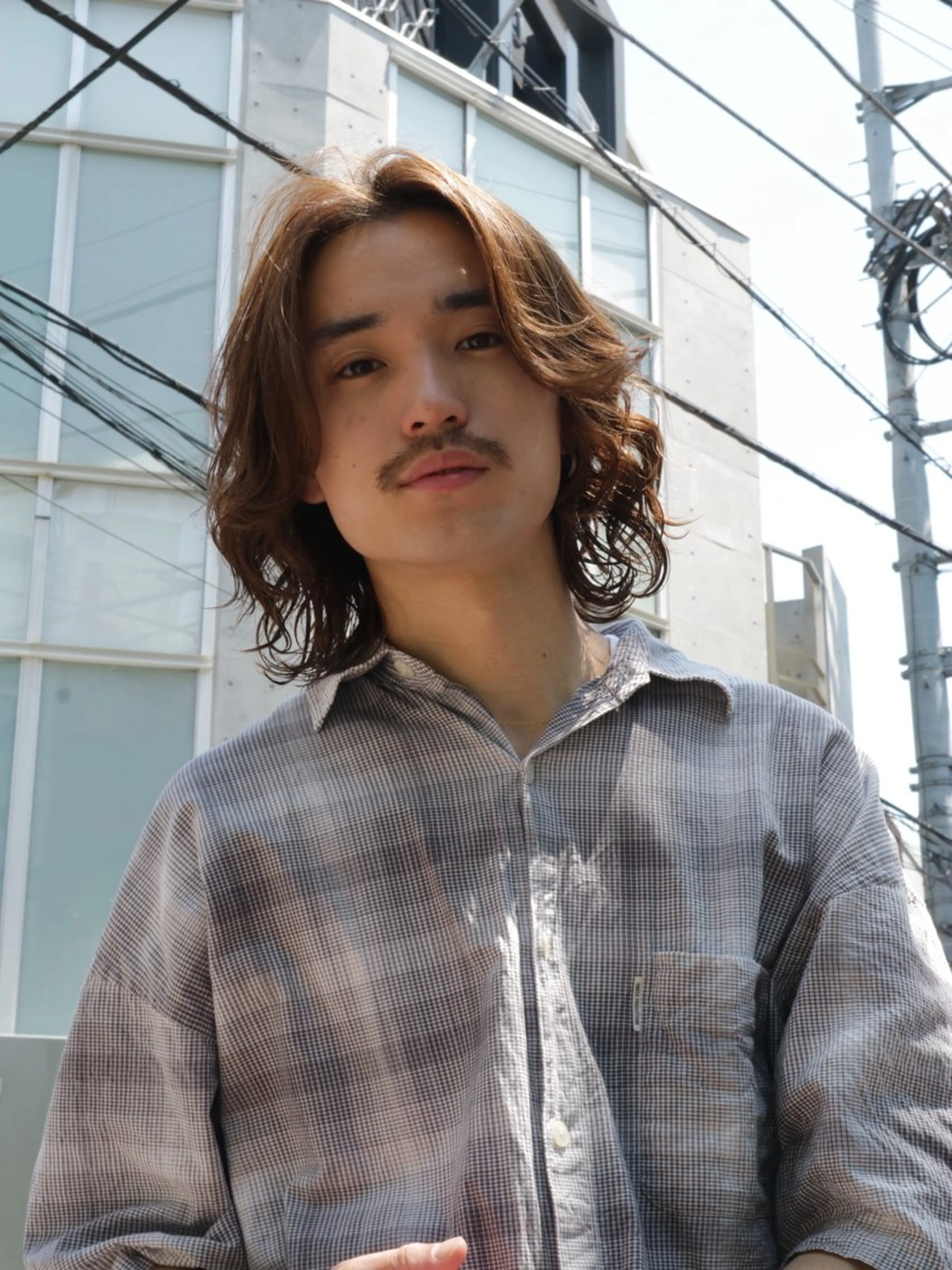 ミディアム パーマ メンズ ミディアムパーマ メンズパーマ カット パーマ パーマ特化/ カラー/廣田歩のヘアスタイル