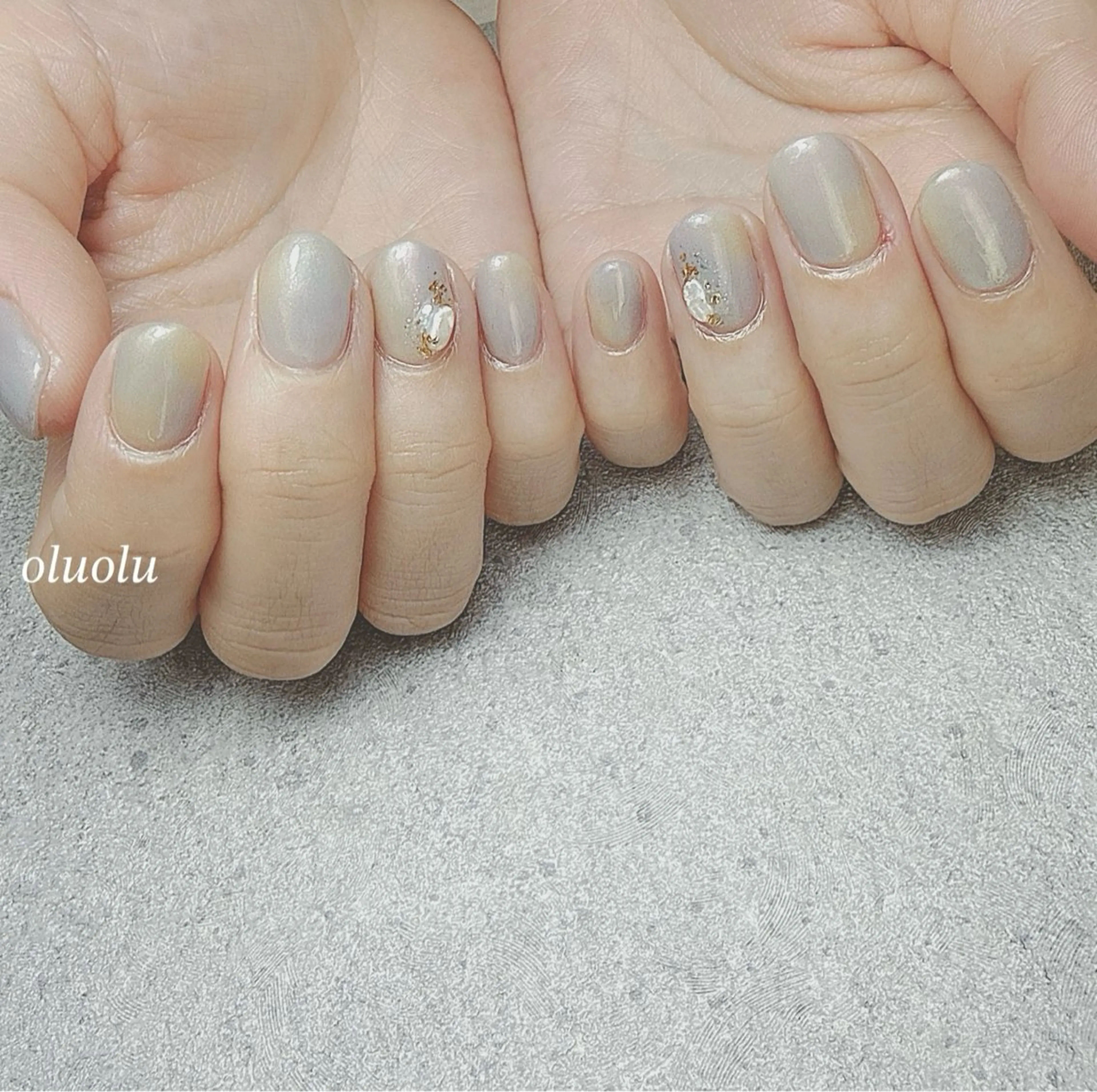 ネイル ニュアンスネイル ハンドネイル 大村 紬華のネイルデザイン