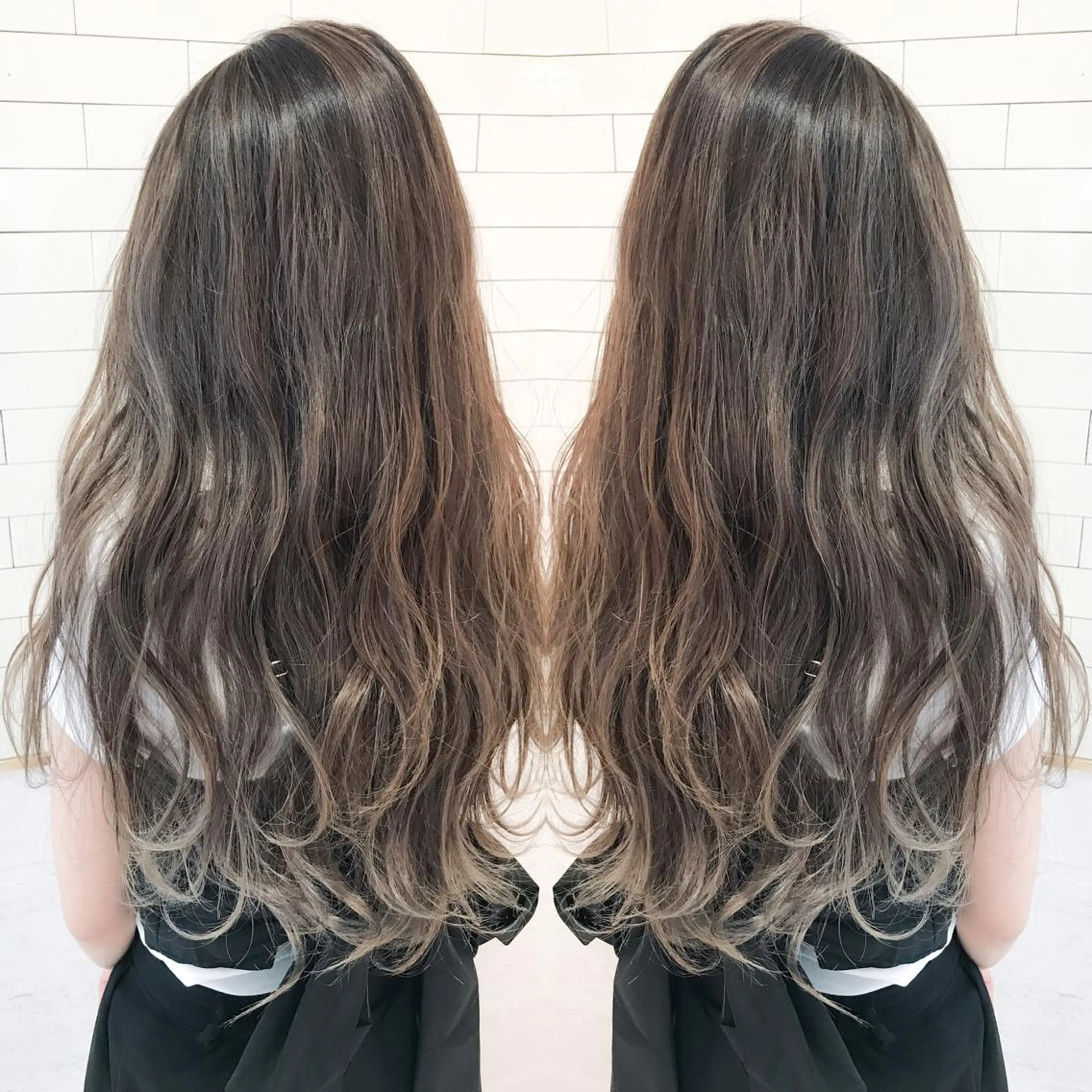 ロング カラー グラデーションカラー グレージュ ハイライトカラー ハイライト 🧡ショートの達人 🧡SHOのヘアスタイル