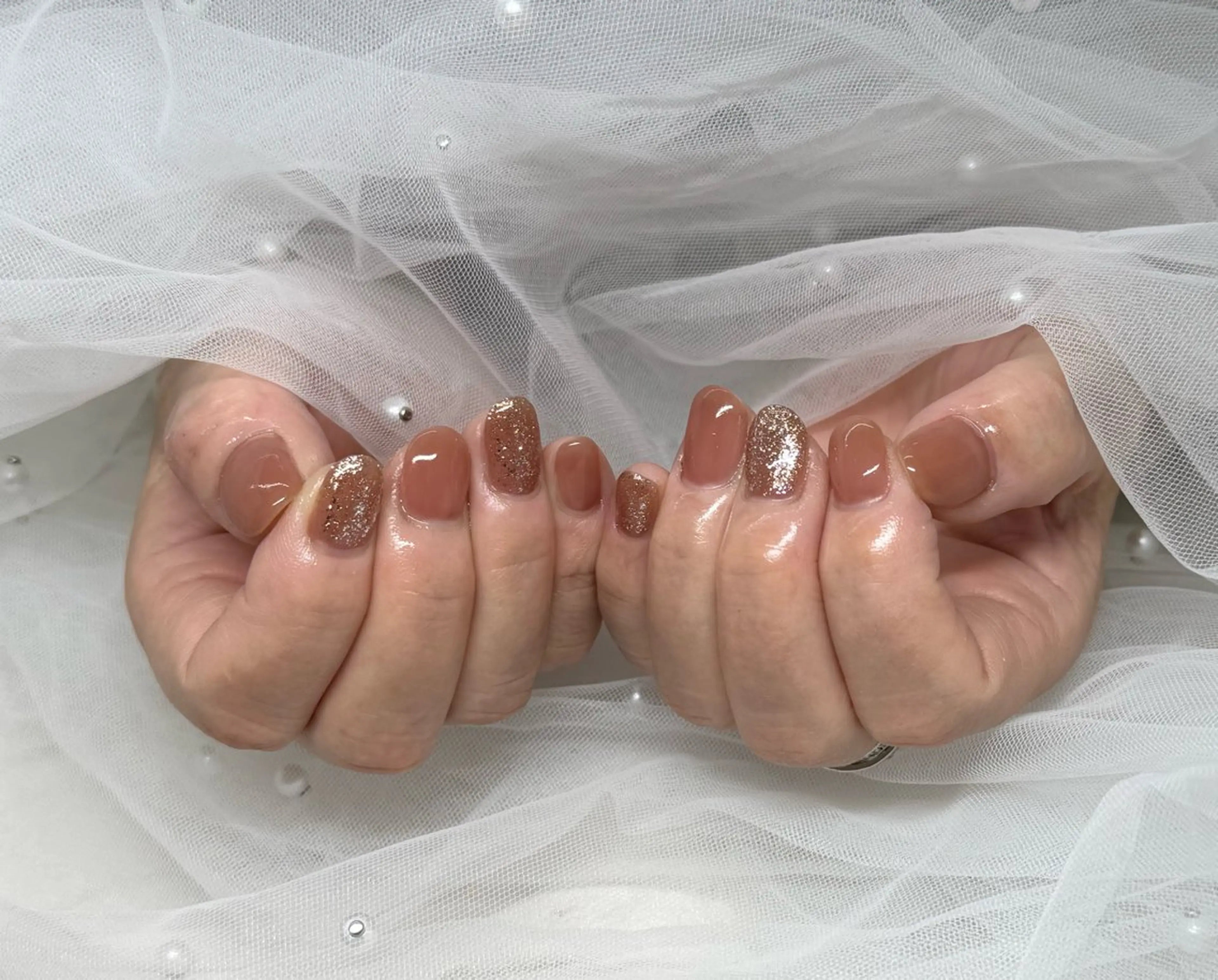 ネイル ラメ(グリッター) ワンカラーネイル Regina Marinaのネイルデザイン