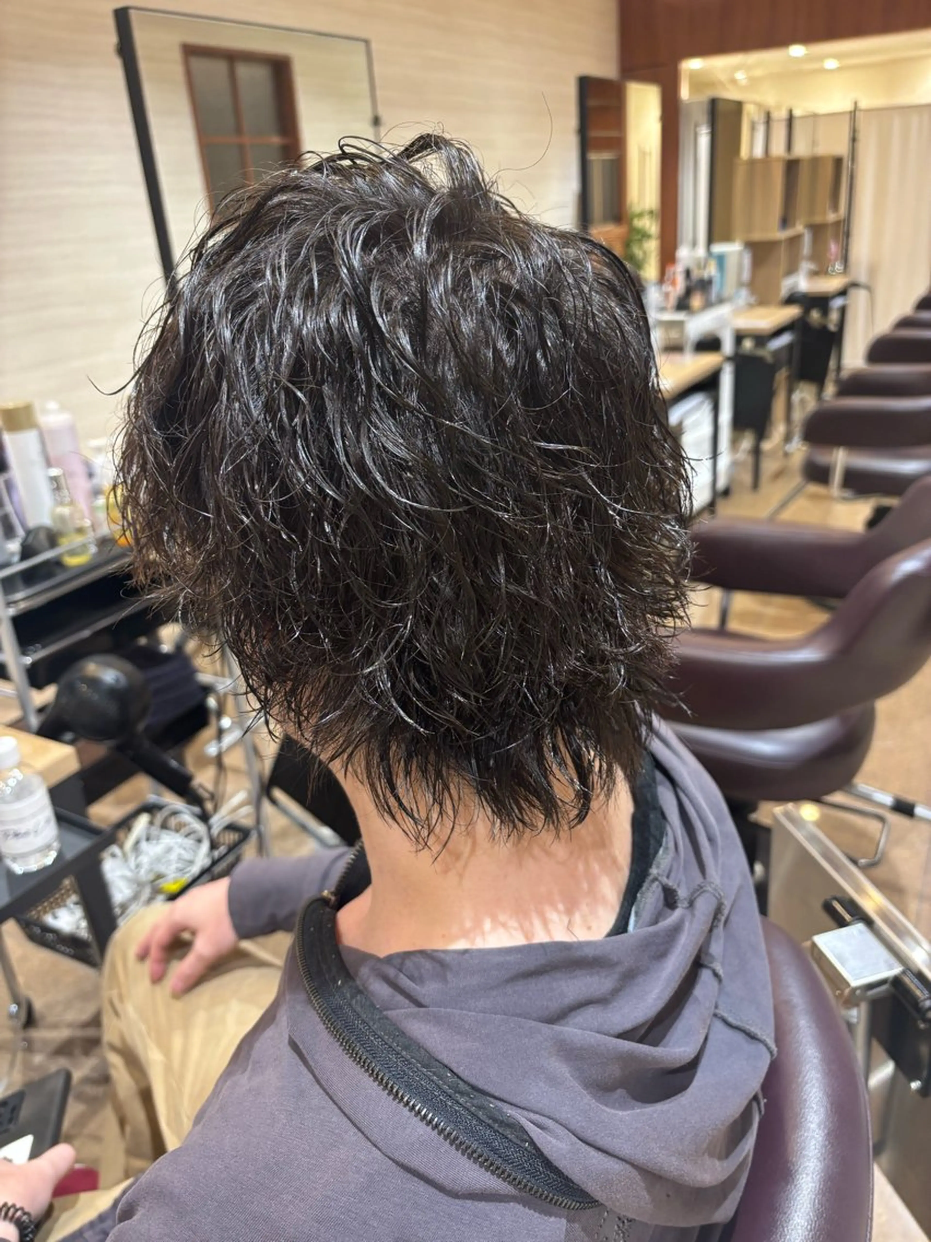 ショート パーマ メンズ 吉川 明花のヘアスタイル