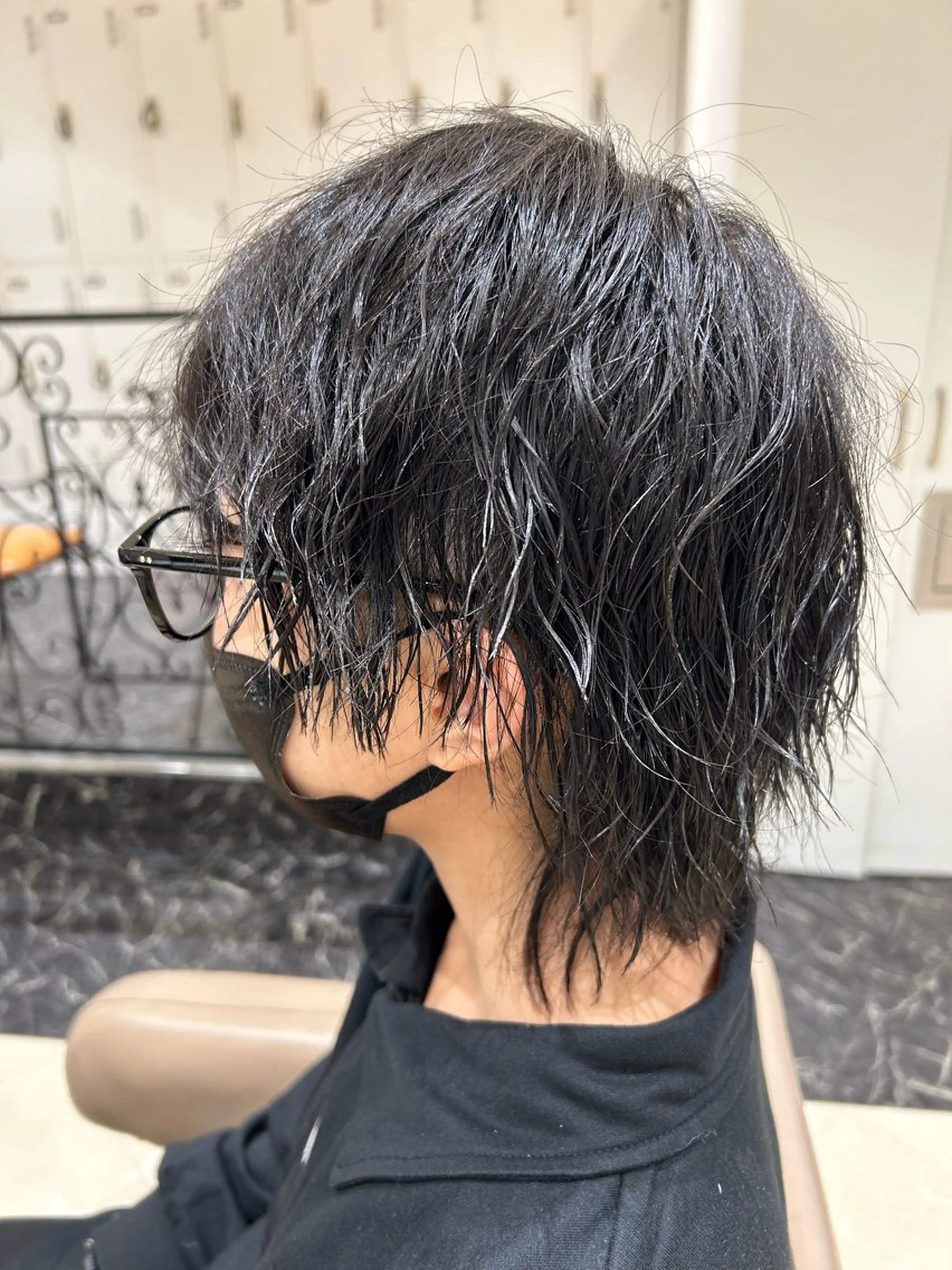 ミディアム パーマ 髪質改善特化 赤塚雄輝のヘアスタイル