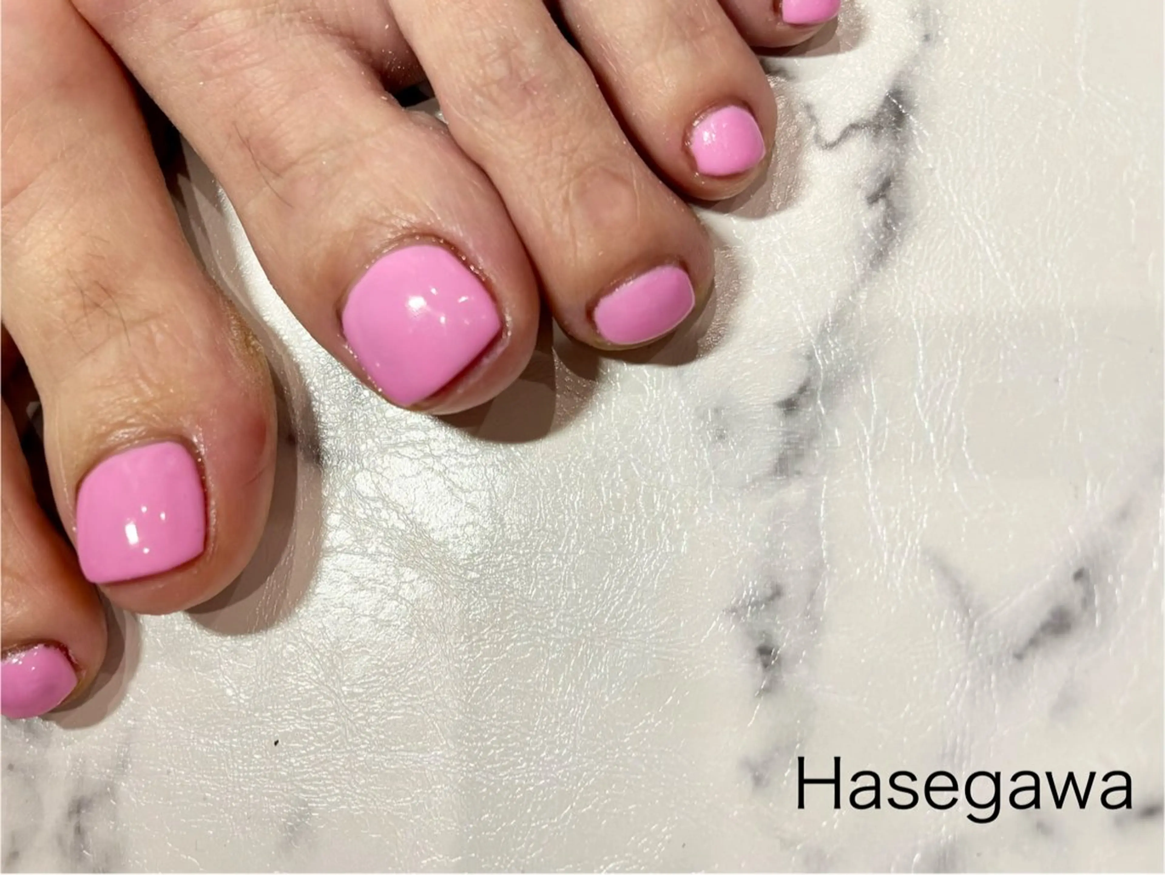 ネイル ピンク 春ネイル フットネイル DROP所属・DROP 長谷川のネイルデザイン