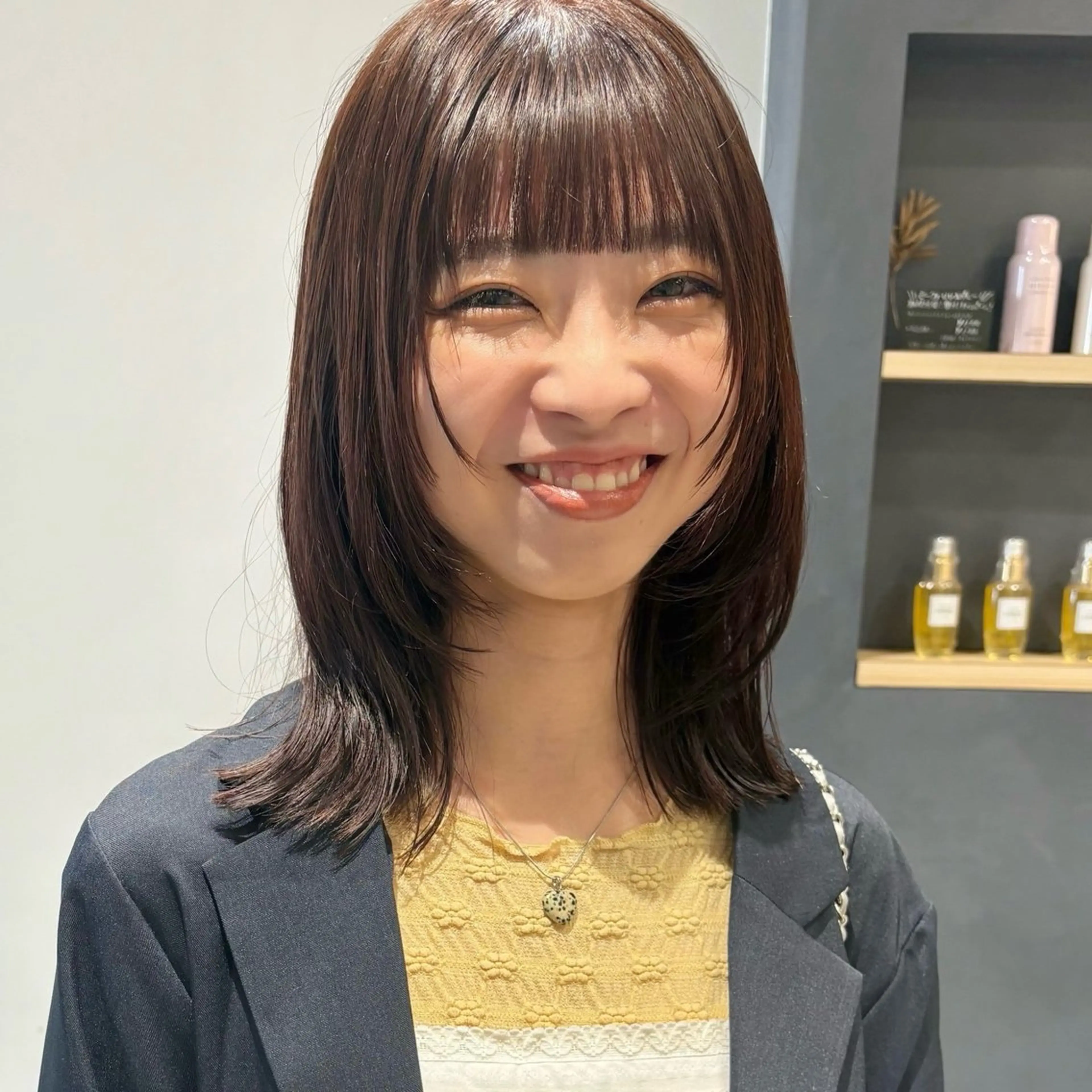 ミディアム カラー カット ヘアカラー 🍊暖色×顔周り 🍊cocoroのヘアスタイル