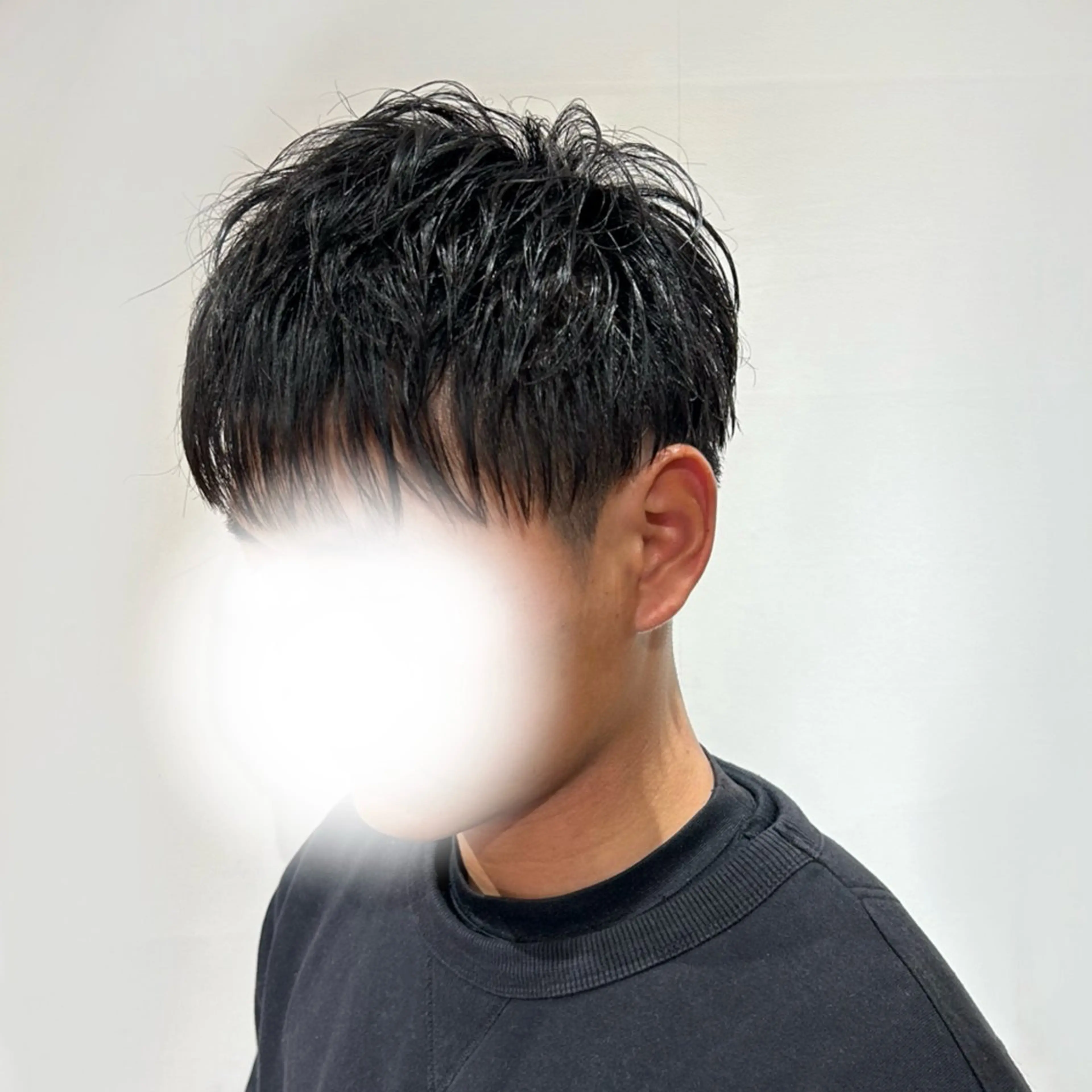 メンズ センターパート メンズ韓国風 マッシュ ·.⟡ 福田 彩乃 透明感カラー🪄🩵のヘアスタイル