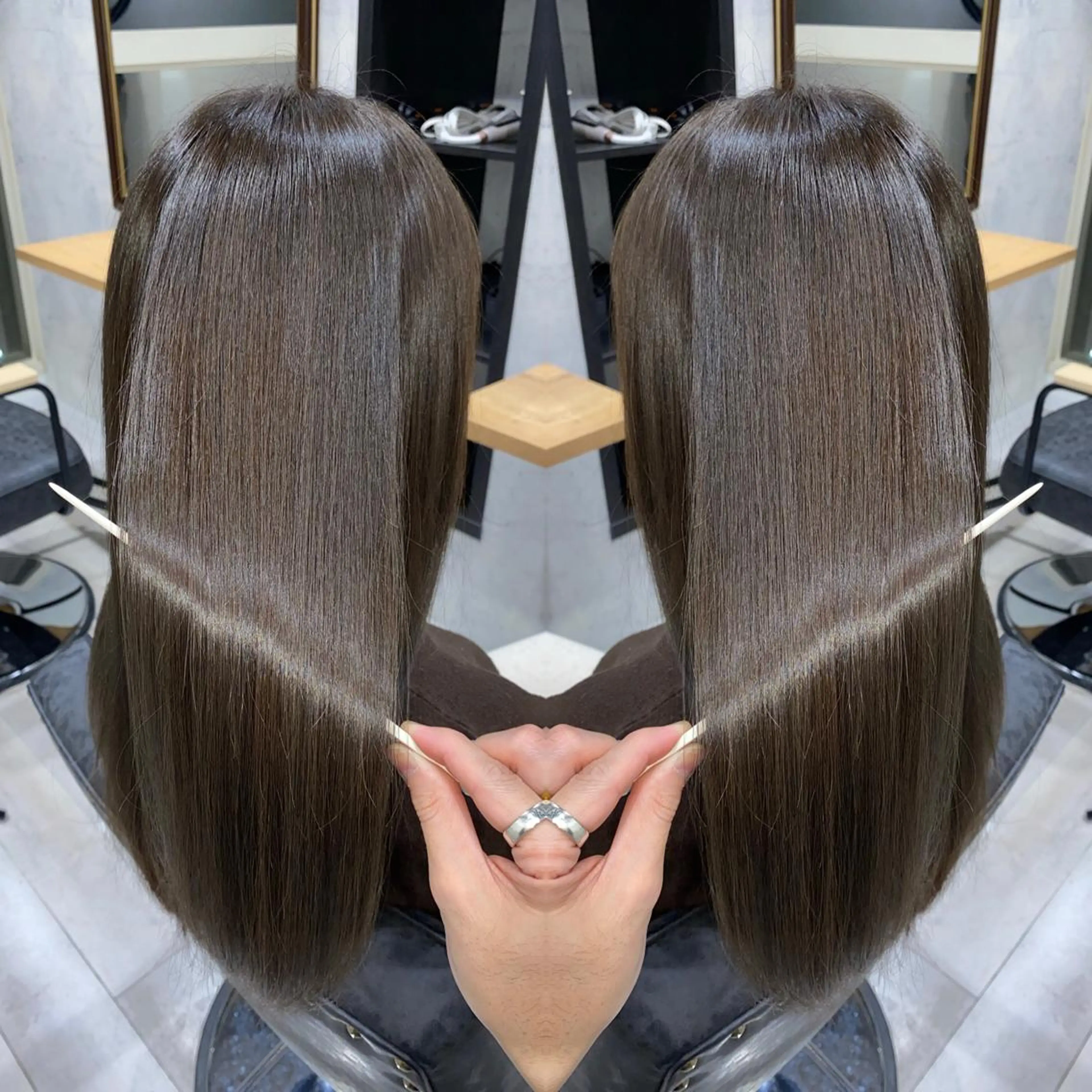 ロング 髪質改善 トリートメント カット トリートメント 【美髪矯正】【スト カール】小野村翔太のヘアスタイル