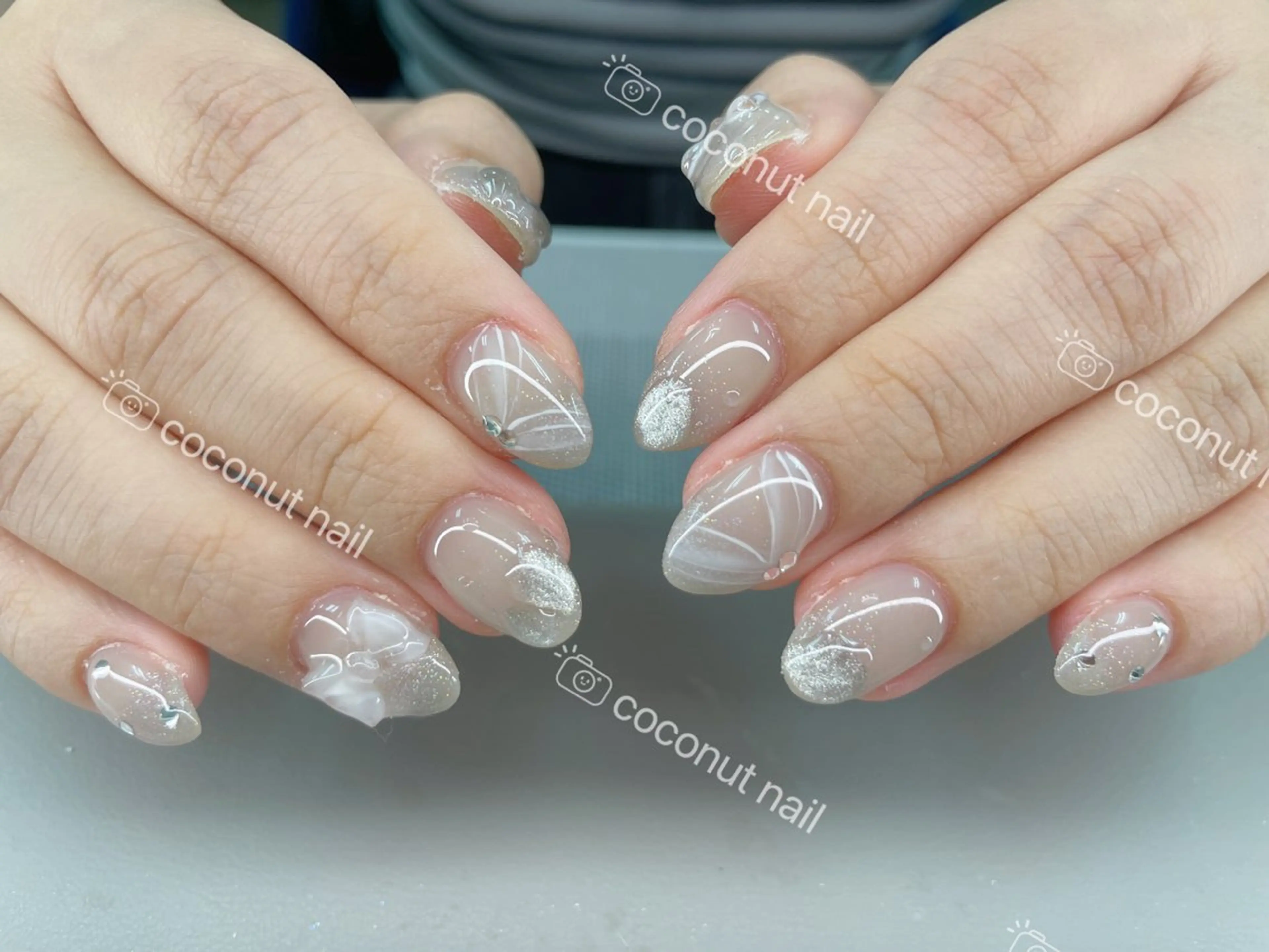 ネイル ハンドネイル 神田 ココナッツのネイルデザイン