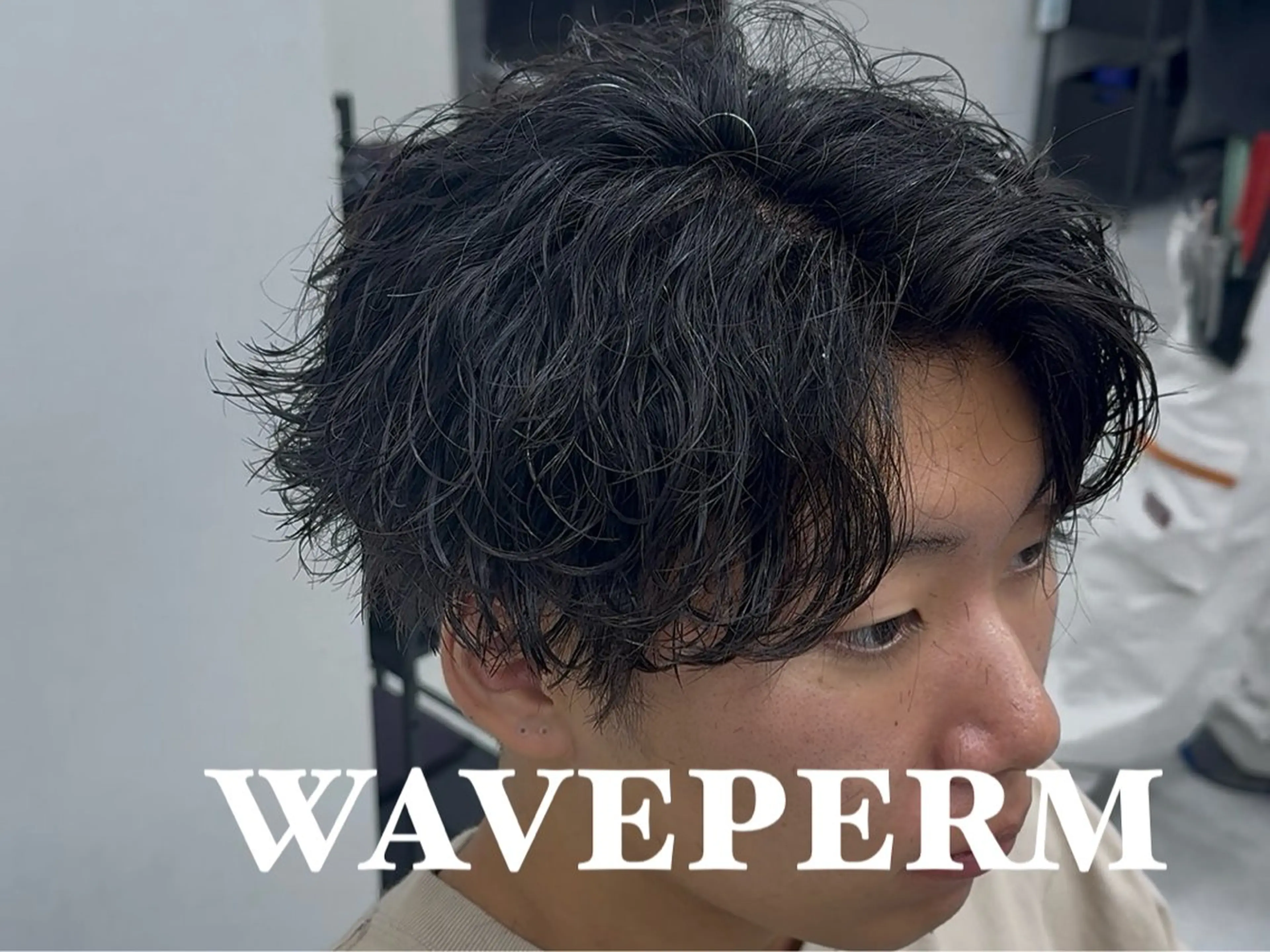 ミディアム パーマ メンズ カット パーマ ツイスパ達人 龍雅💈のヘアスタイル