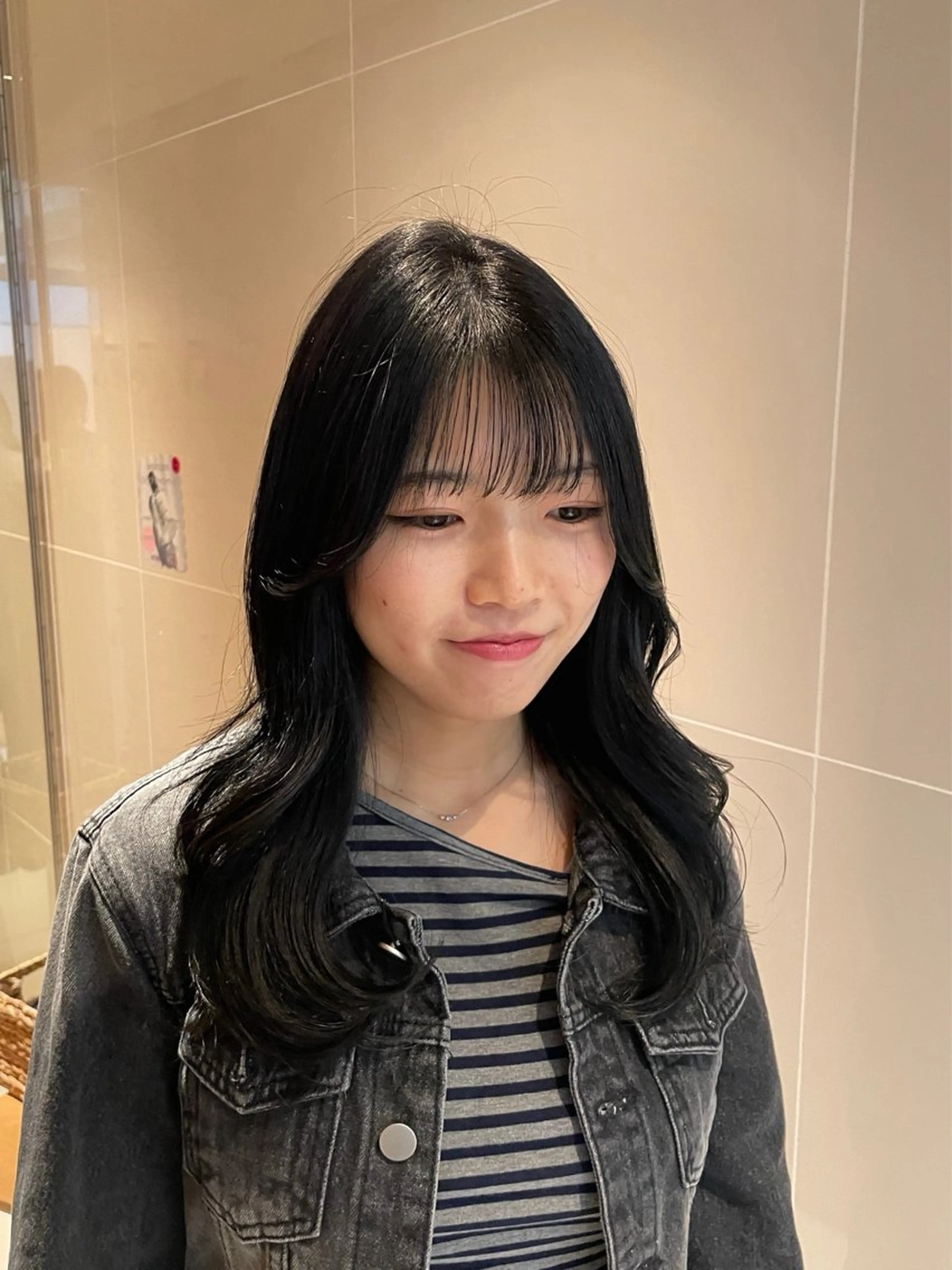 セミロング カラー パーマ 縮毛矯正 ストレートパーマ カット 縮毛矯正 トリートメント 縮毛矯正/レイヤー 🌙児玉光瑠のヘアスタイル