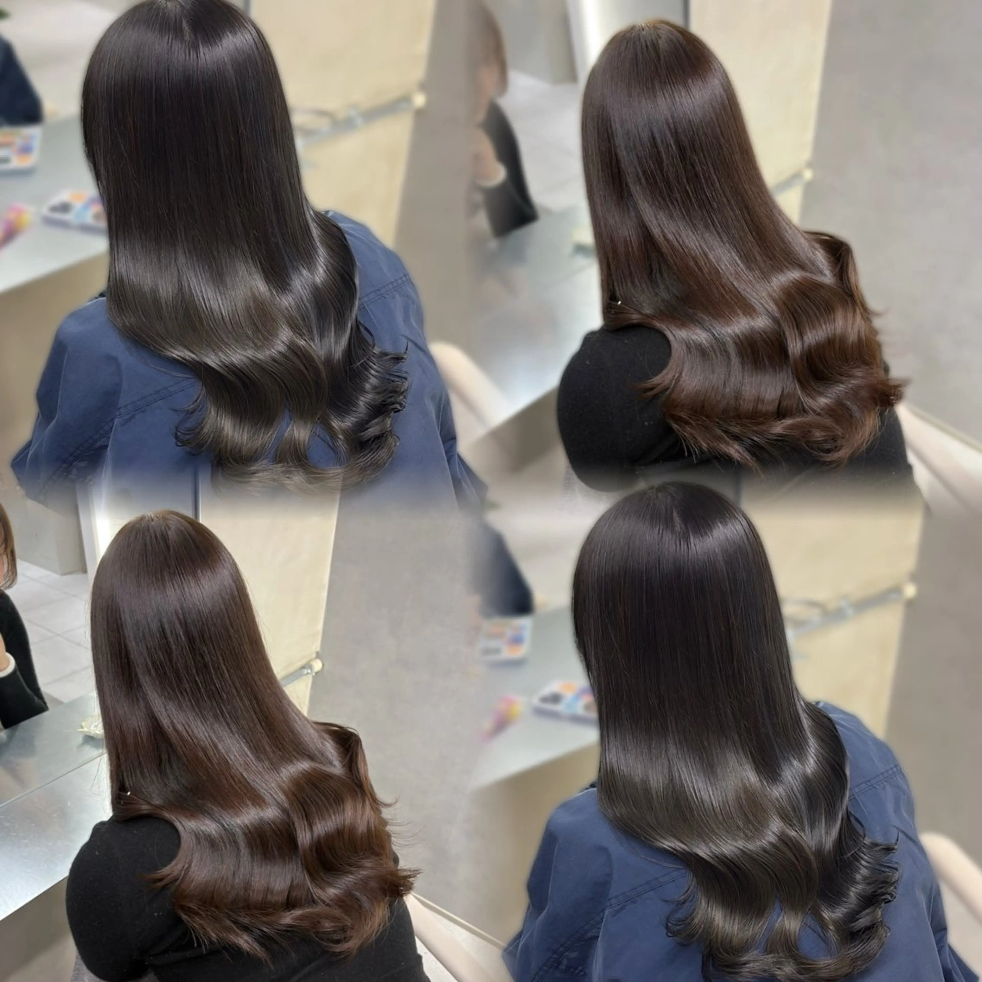 セミロング カット ヘアカラー トリートメント 阿倍野/髪質改善 /縮毛矯正/坪田幸広のヘアスタイル