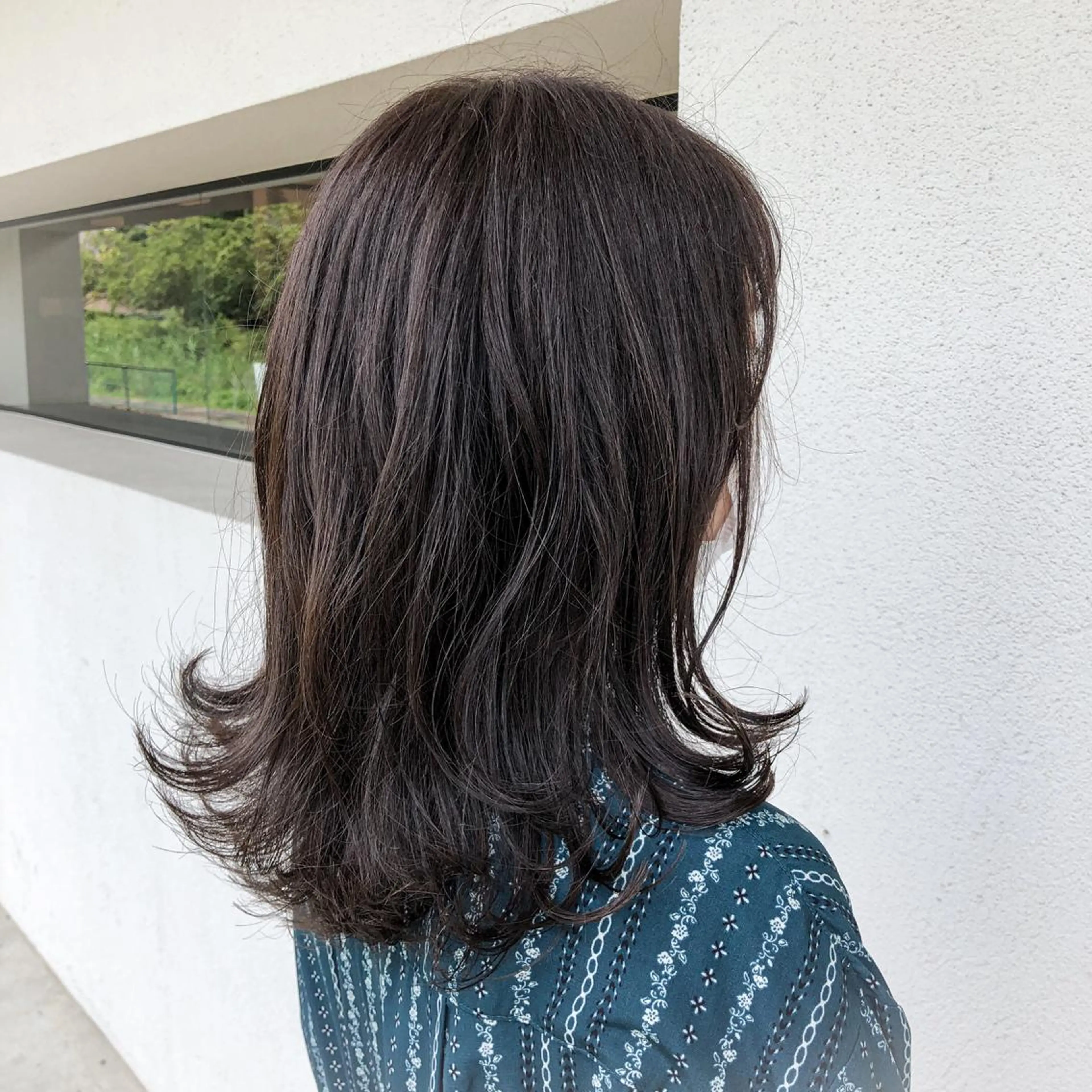 ミディアム カラー カット ヘアカラー トリートメント 長崎 洋平のヘアスタイル