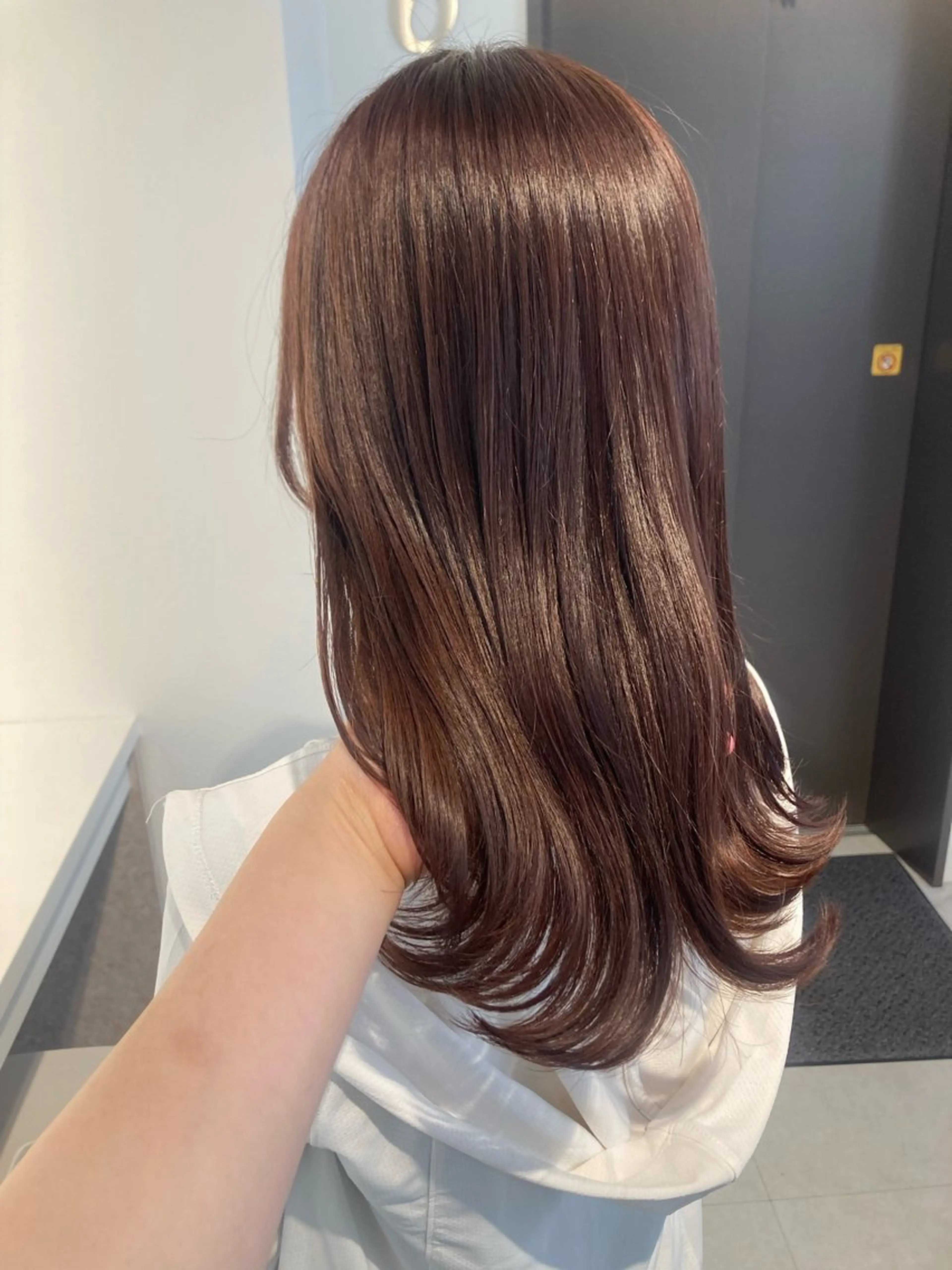 セミロング カット ヘアカラー トリートメント ✨色持ちの良い艶 カラー✨蟹江真世のヘアスタイル