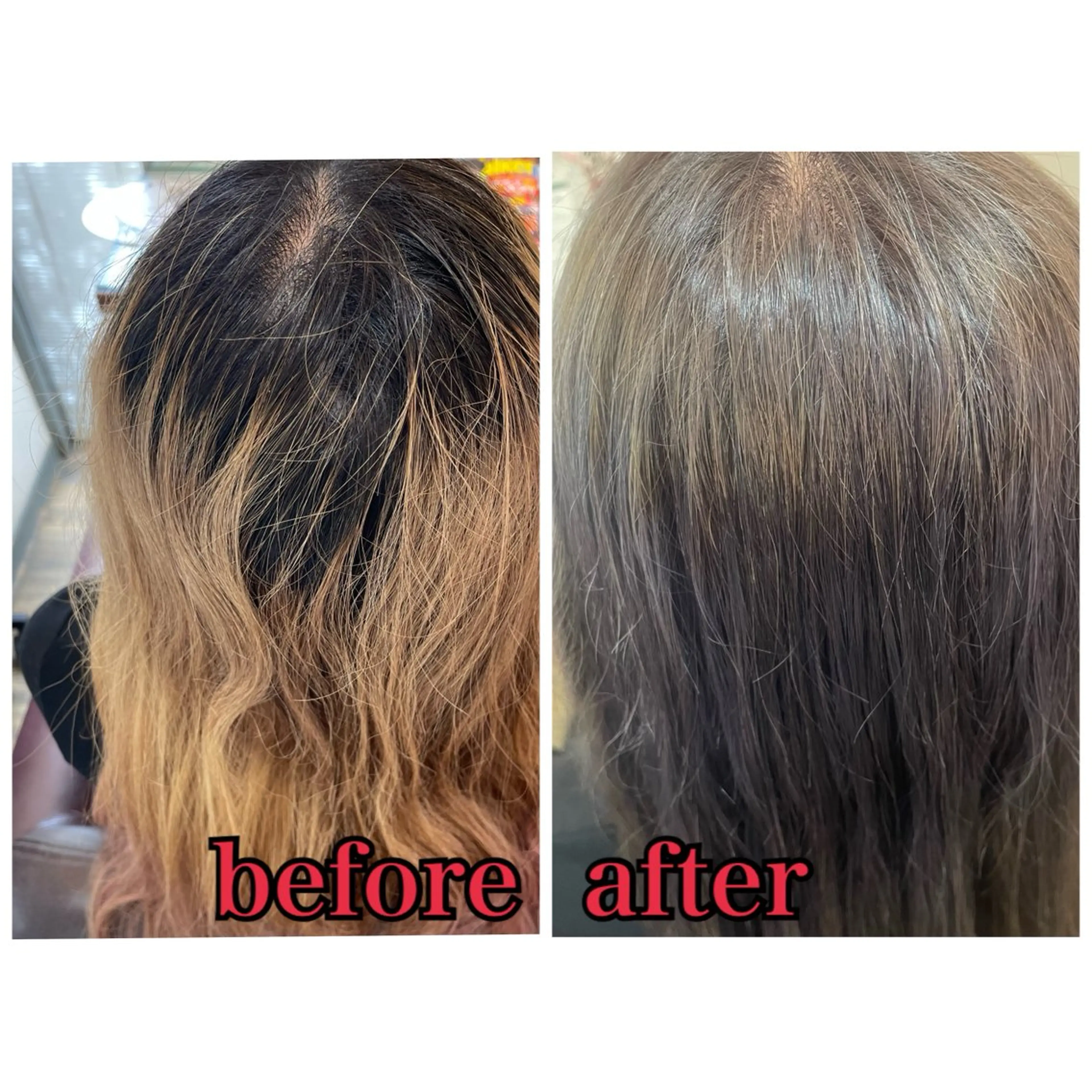 ロング カラー カット ヘアカラー 平 真亜里のヘアスタイル