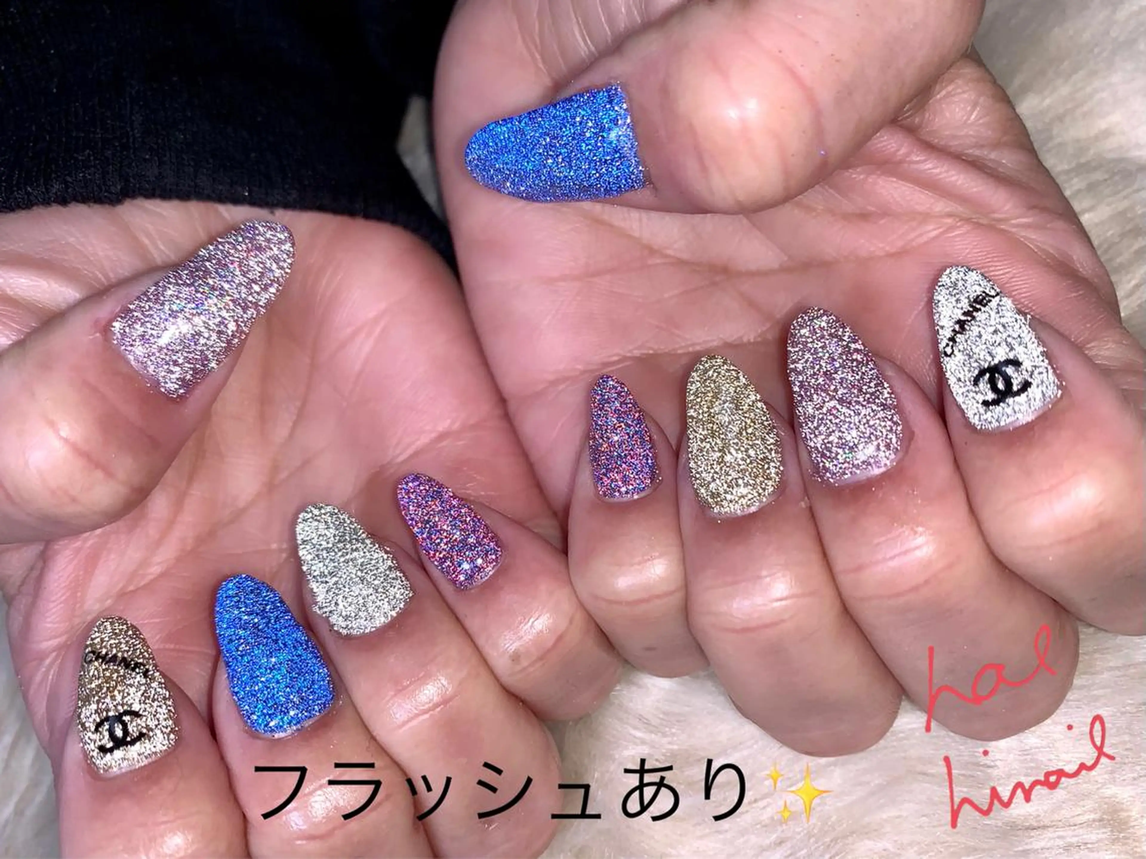 ネイル フラッシュネイル はるひな ねいるのネイルデザイン