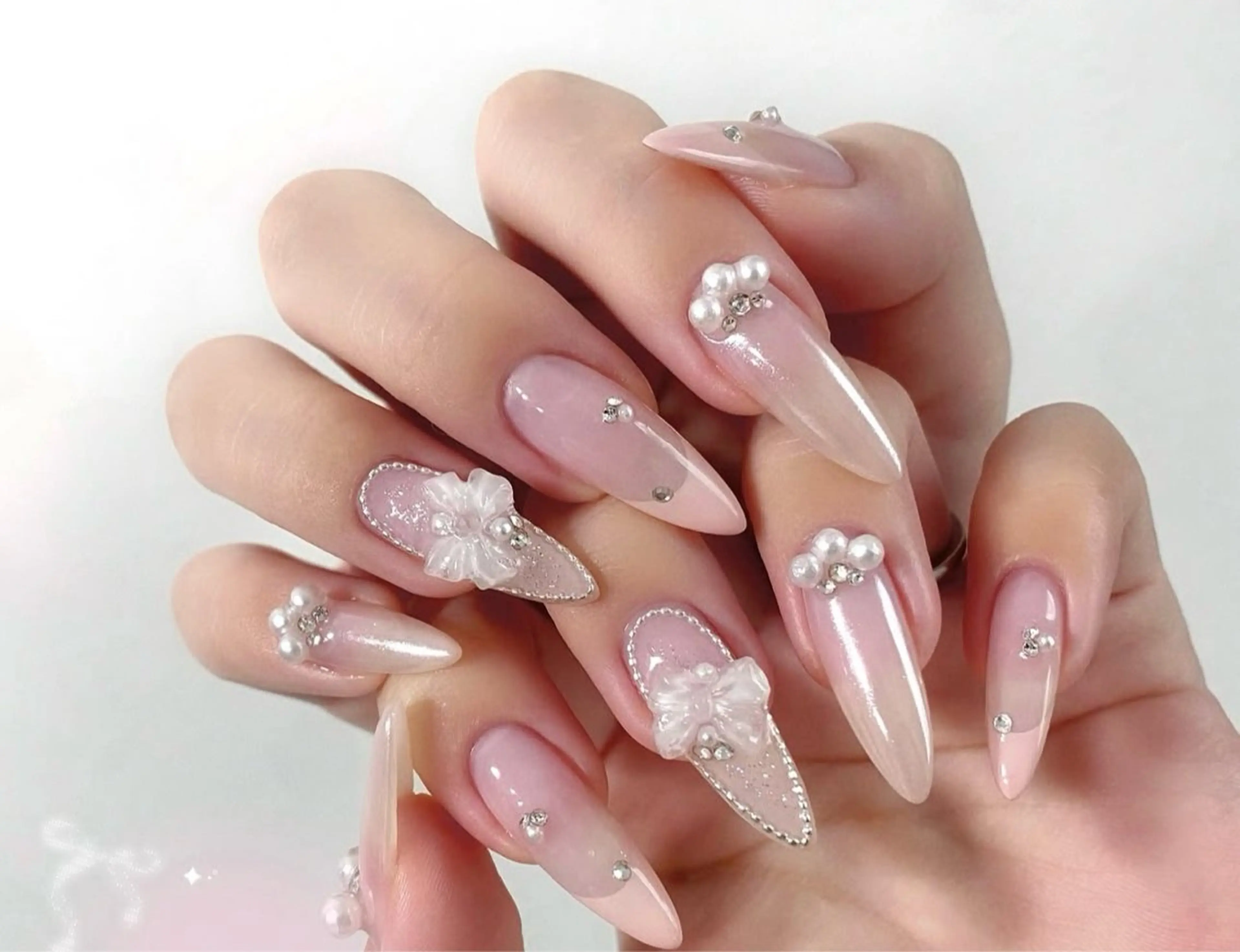 ネイル 韓国ネイル 持ち込み ニュアンスネイル ネイルチップ ハンドネイル TABI ANA.CHUOのネイルデザイン