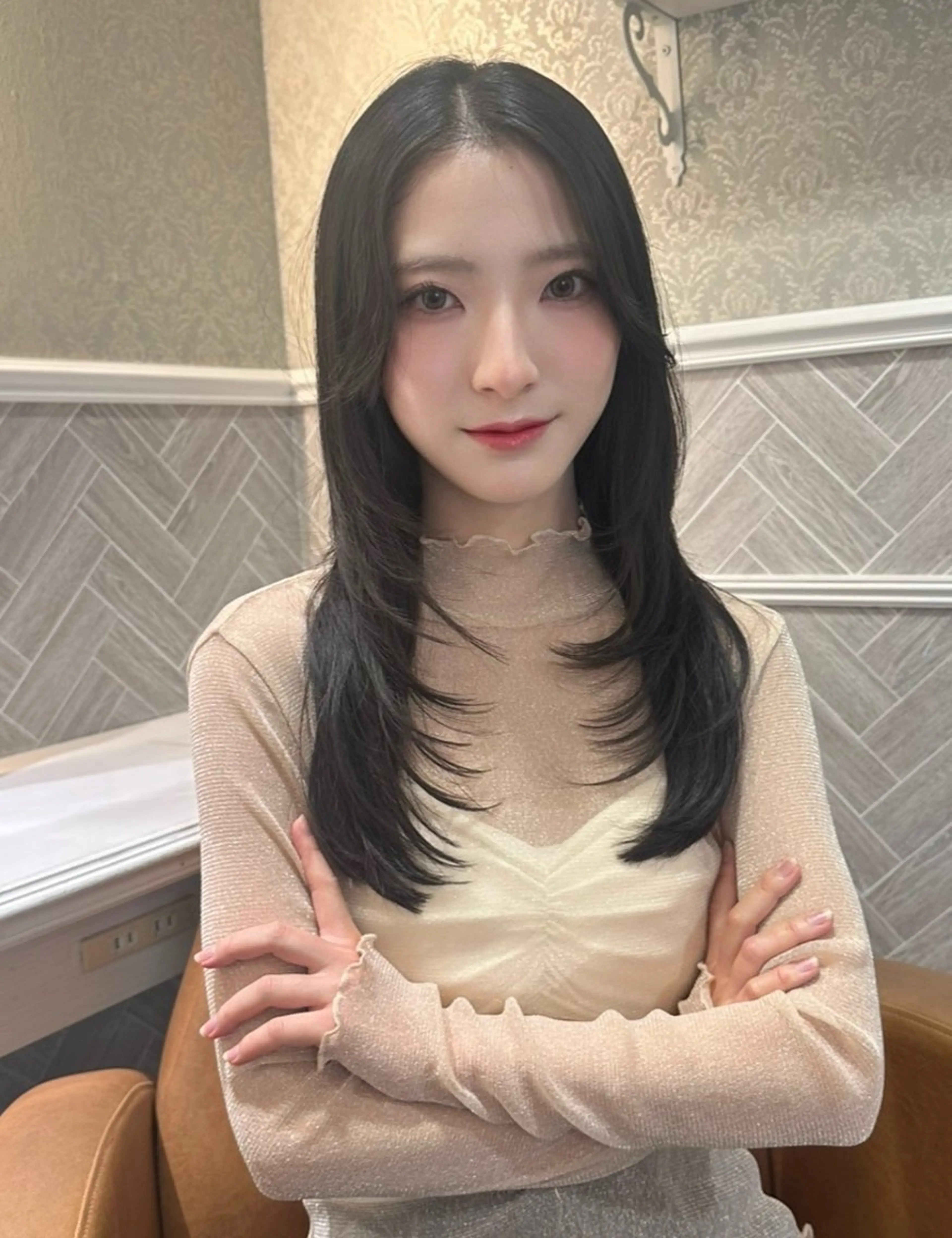 ロング カット ヘアカラー レイヤー/顔周り /ボブ/銀座/サラのヘアスタイル