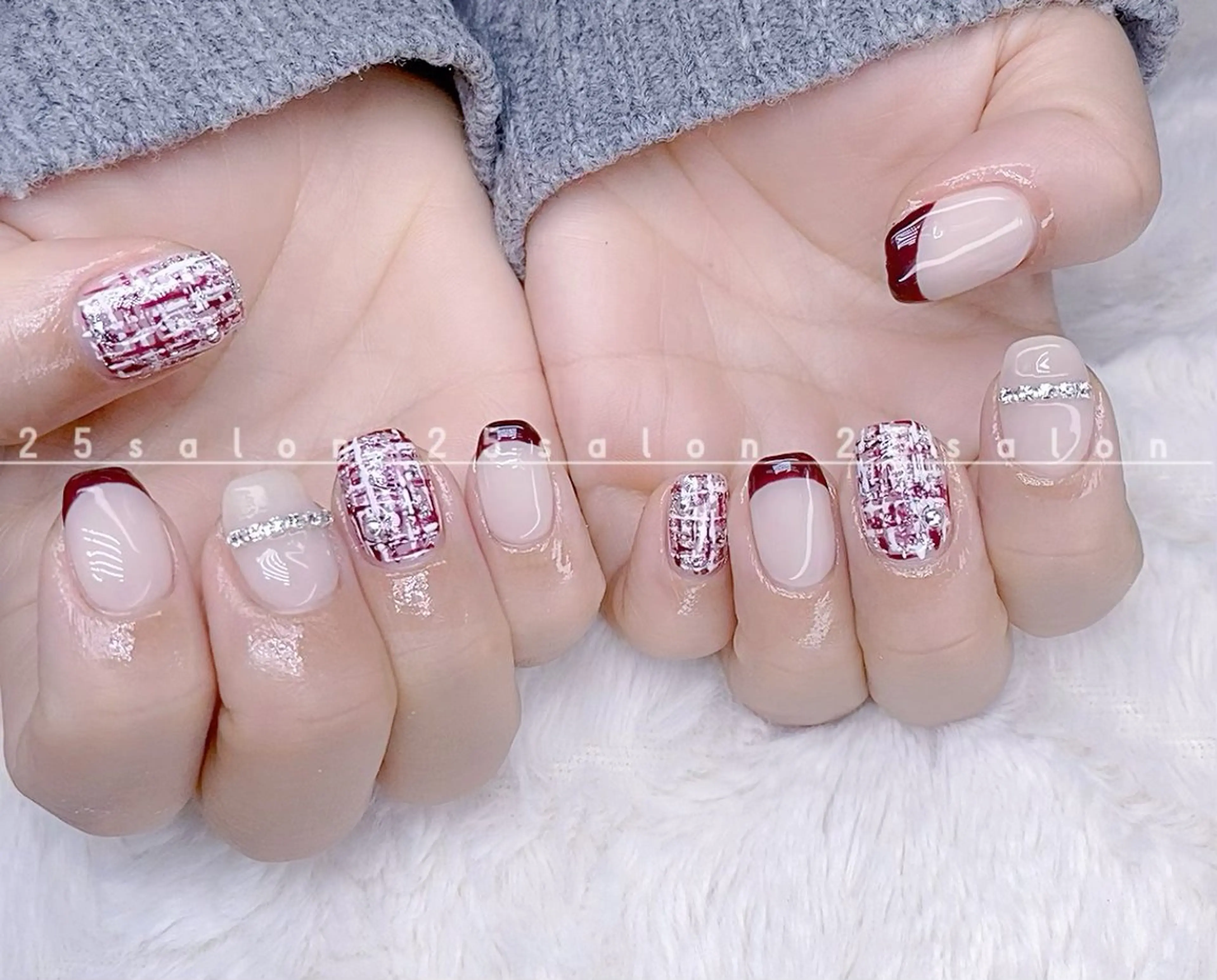 ネイル オーロラネイル チークネイル フットネイル フレンチネイル ジェルネイル 2 5のマツエク・マツパデザイン