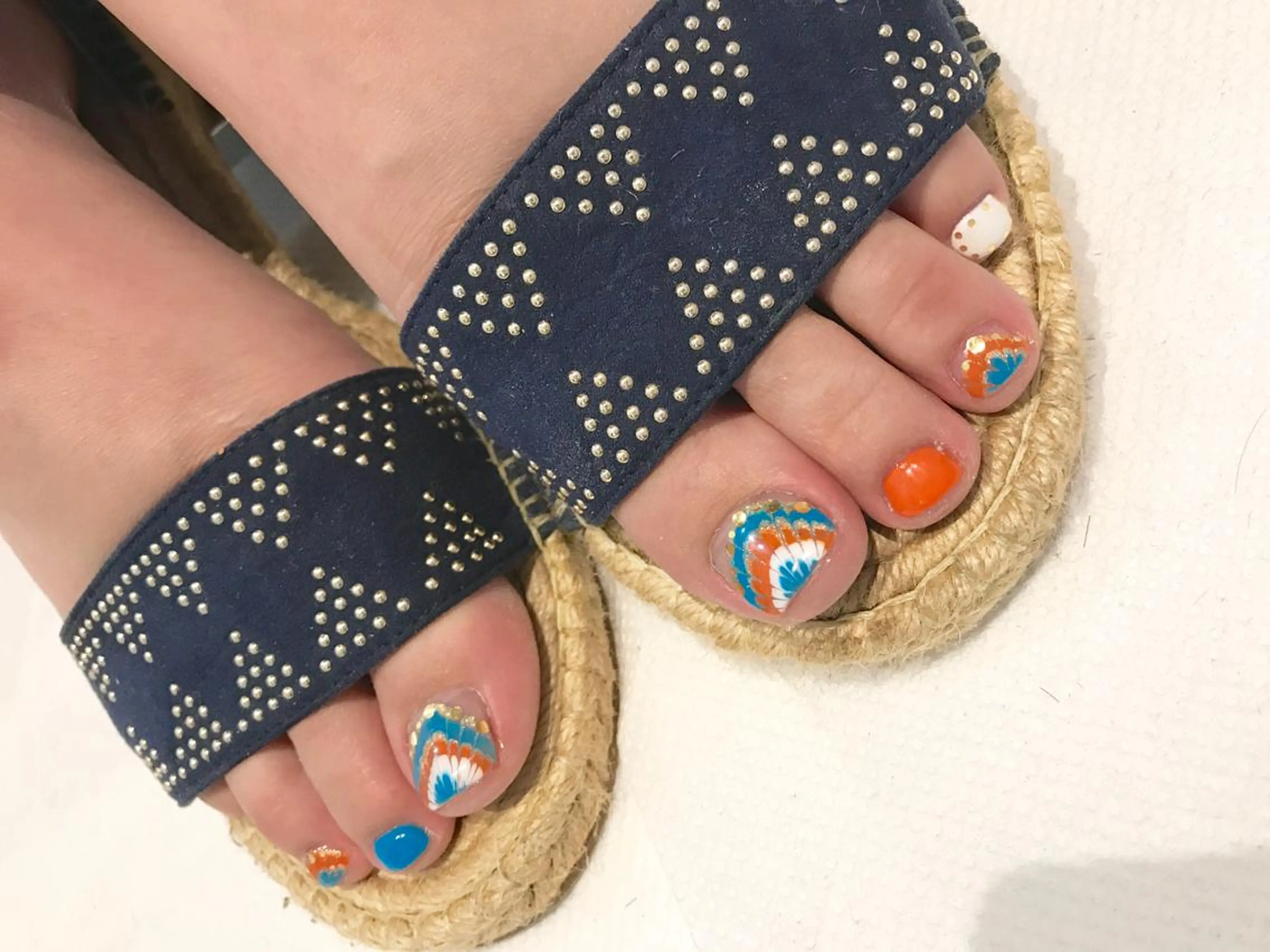 ネイル フットネイル ピーコックネイル NARUMI HYODOのネイルデザイン