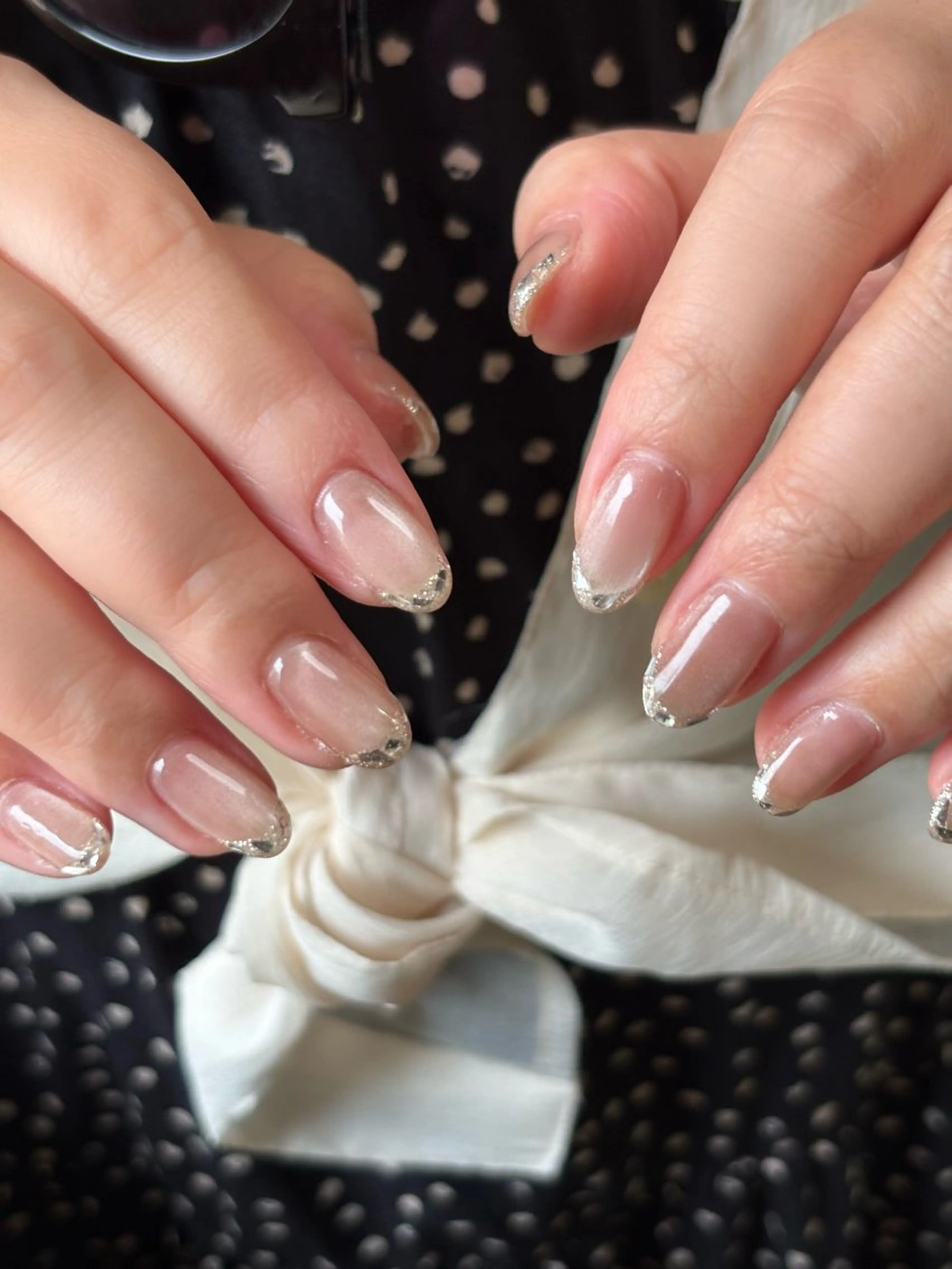 ネイル フレンチネイル ガラスフレンチ キラキラネイル マグネットネイル 夏ネイル ハンドネイル フットネイル mieux YUKOのネイルデザイン