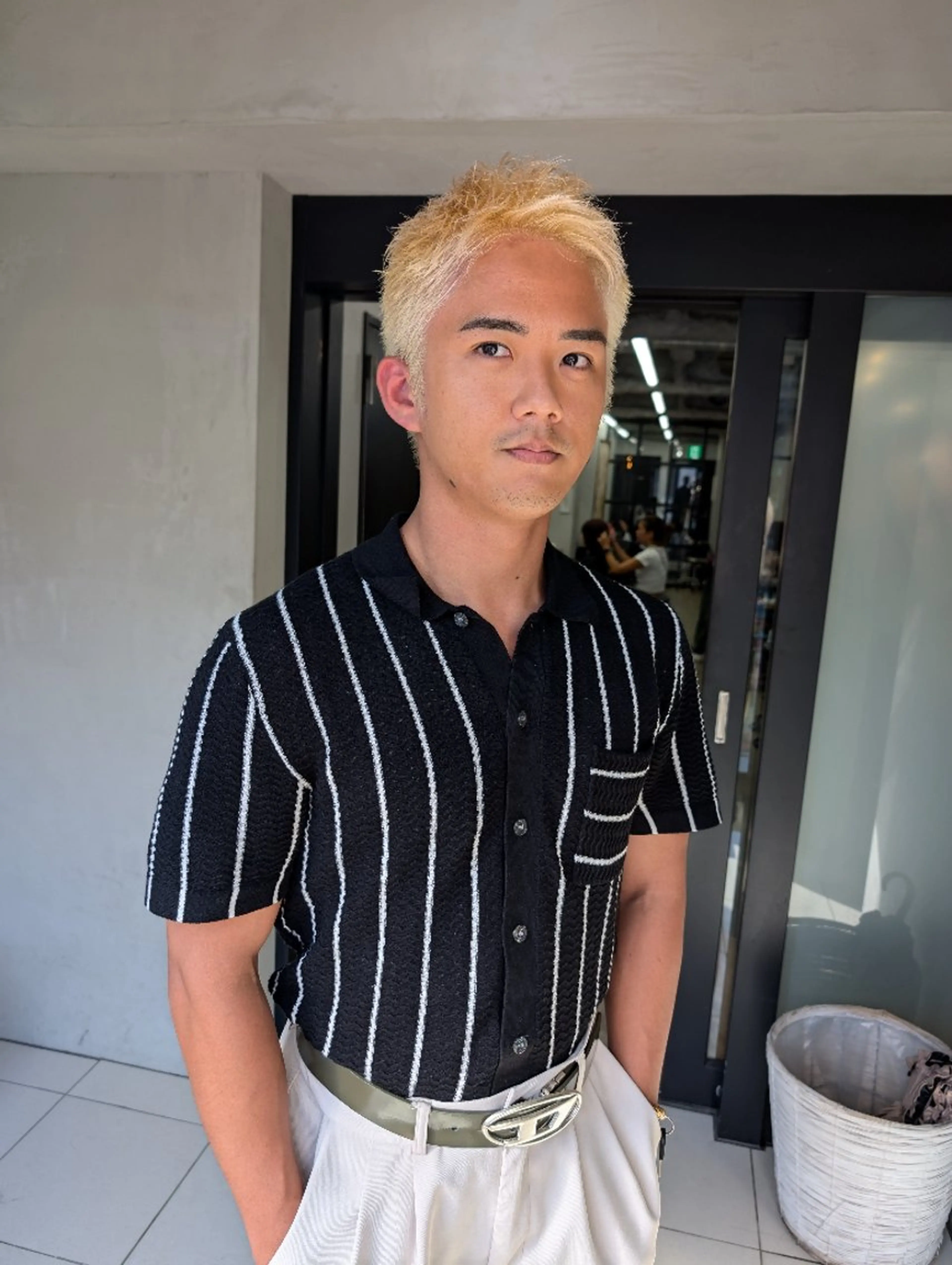 ショート カラー パーマ メンズ ヘアカラー トリートメント 【毛流れヘア】 人気No.1/ユウキのヘアスタイル