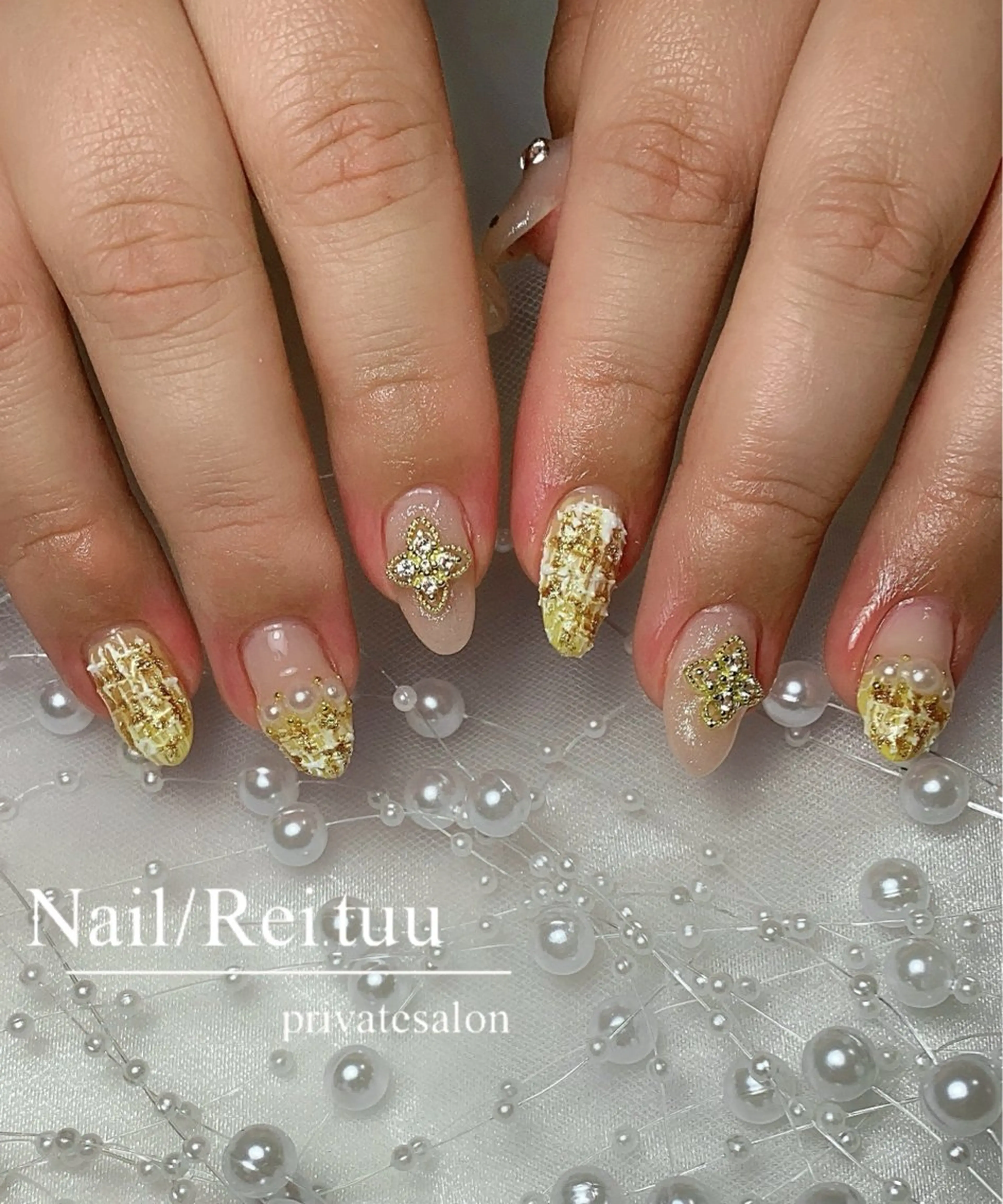 ネイル チークネイル フラッシュネイル フットネイル フレンチネイル ガラスフレンチ Nailsalon / Rei.tuuのネイルデザイン