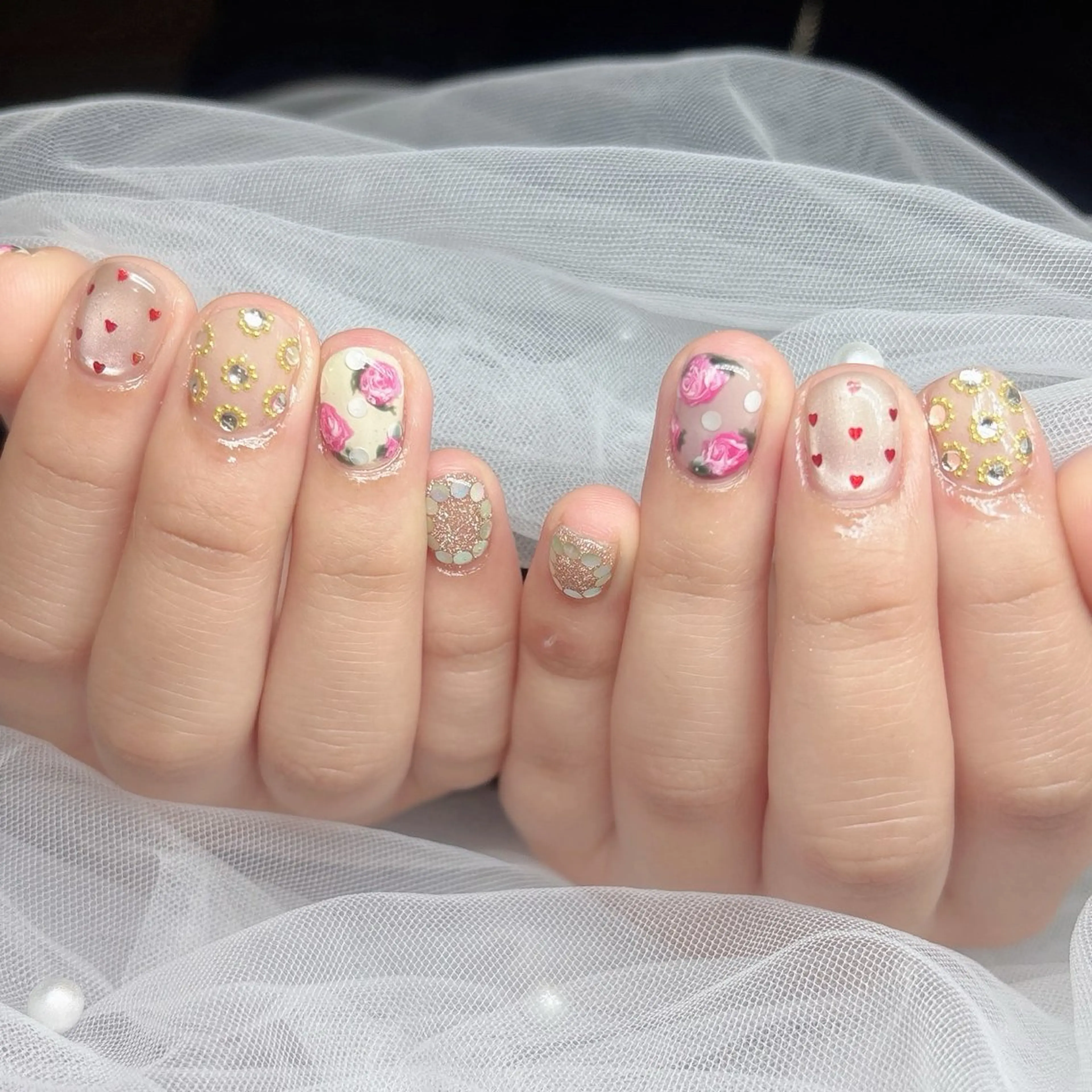 ネイル アートネイル フラワーネイル ハンドネイル ハンドケア 心斎橋Salon Epokkuのネイルデザイン