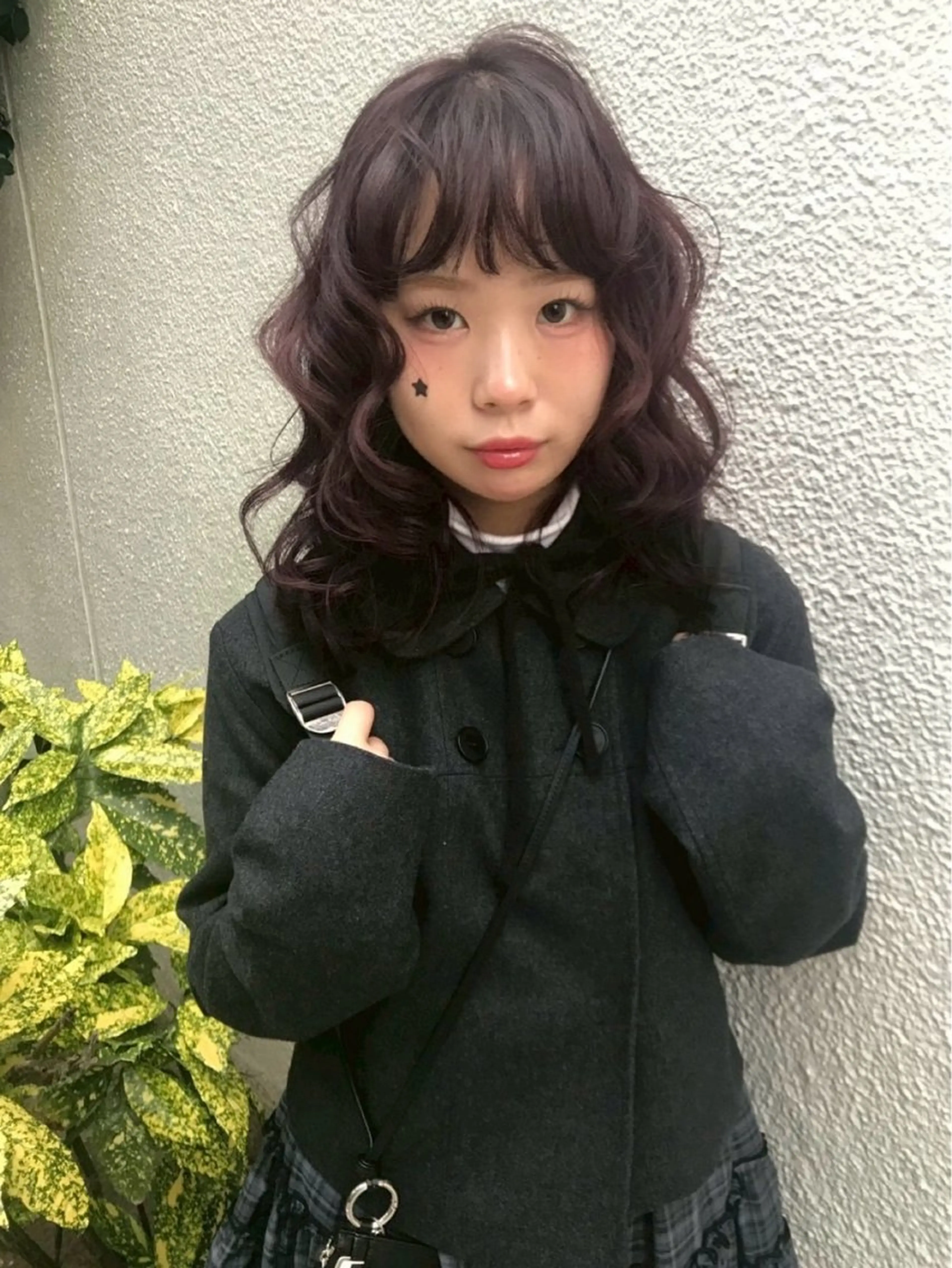 カラー ボルドーカラー ヘアカラー rinka/暖色 ボブカットモデルのヘアスタイル